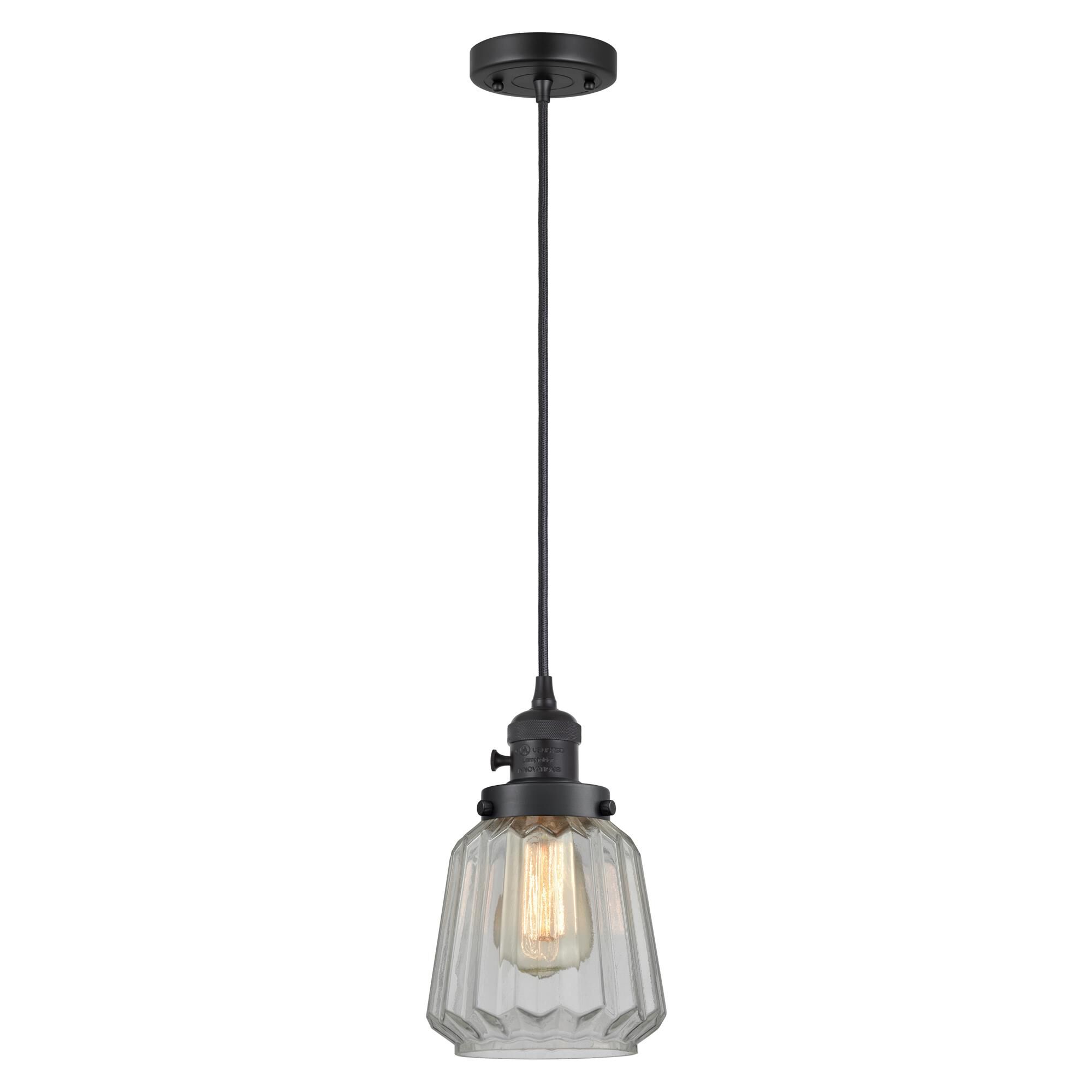 Shown in Matte Black finish and Clear glass