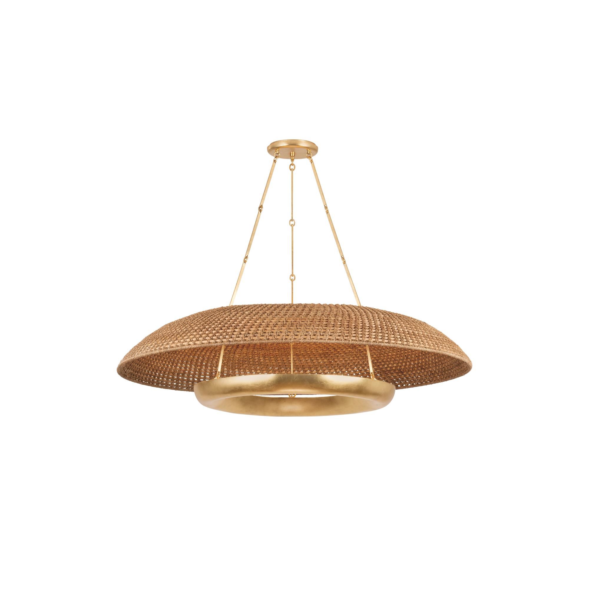 Shown in Vintage Gold Leaf finish and Lampakanay shade