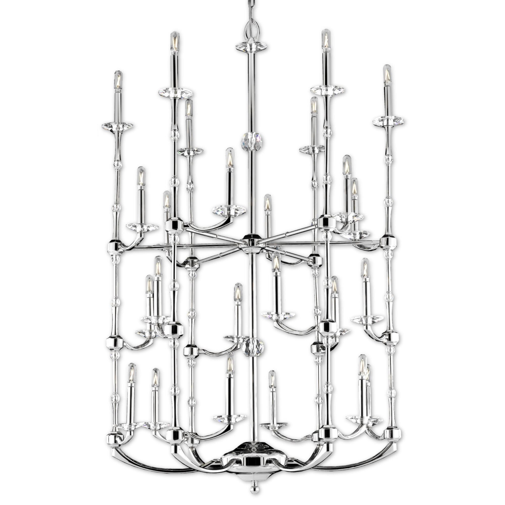 American Brass & Crystal Kensington Helix 24 Light Chandelier by American Brass and Crystal