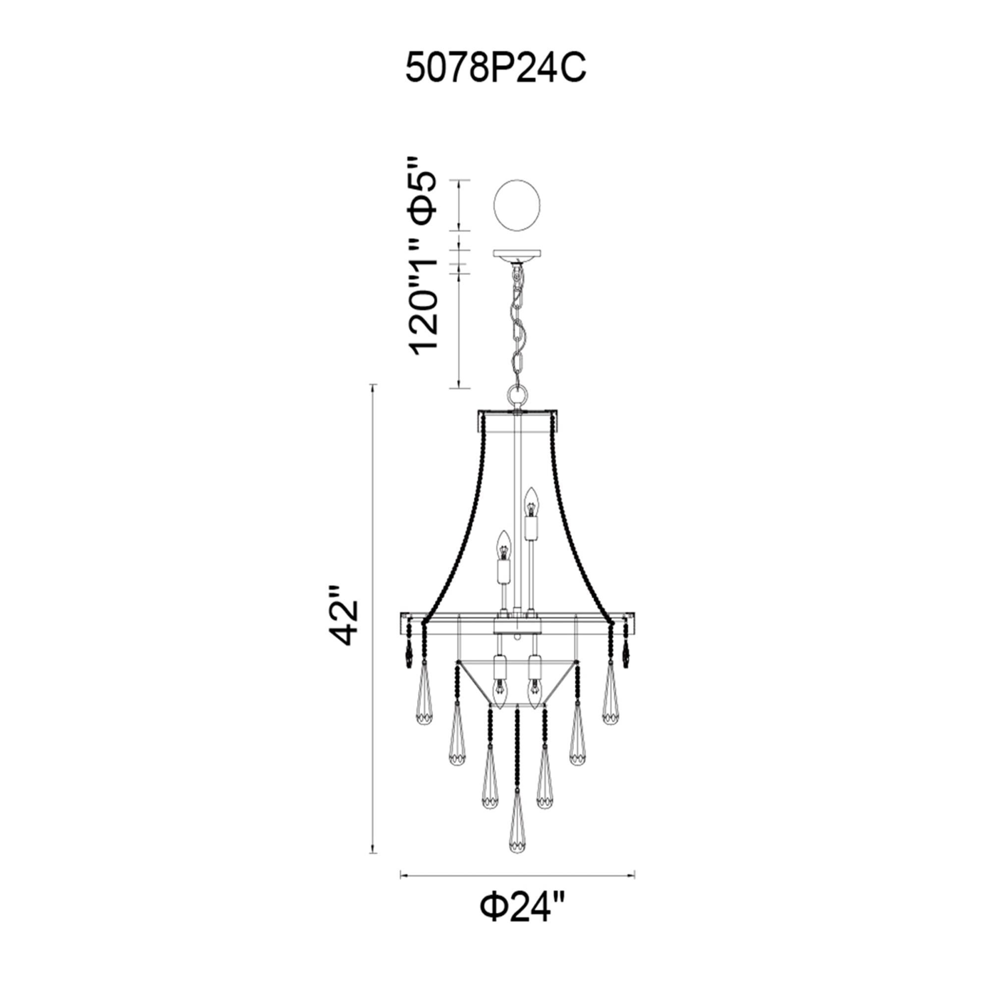 Vast 24 Inch 13 Light Chandelier by CWI Lighting