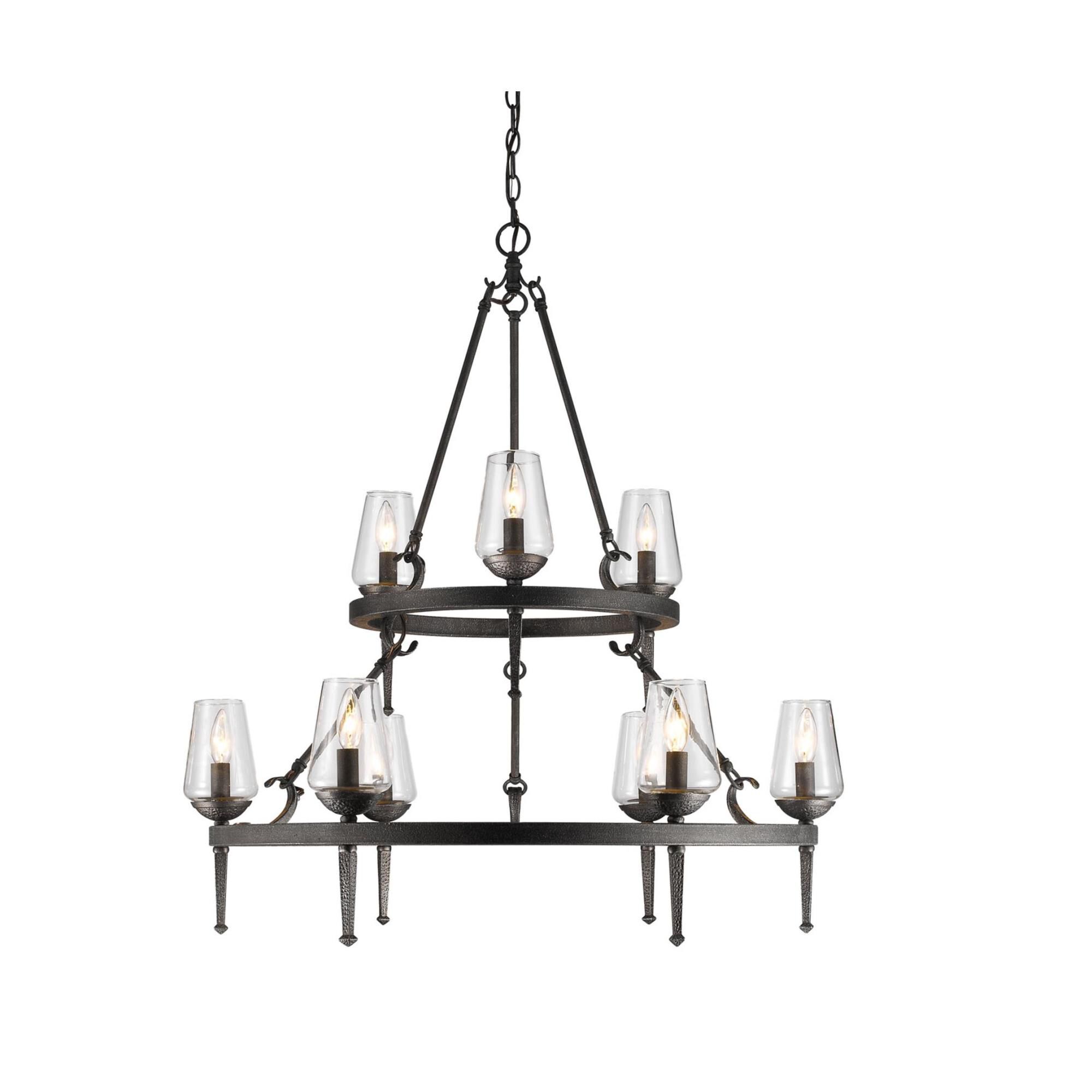 Marcellis 34 Inch 9 Light Chandelier by Golden Lighting
