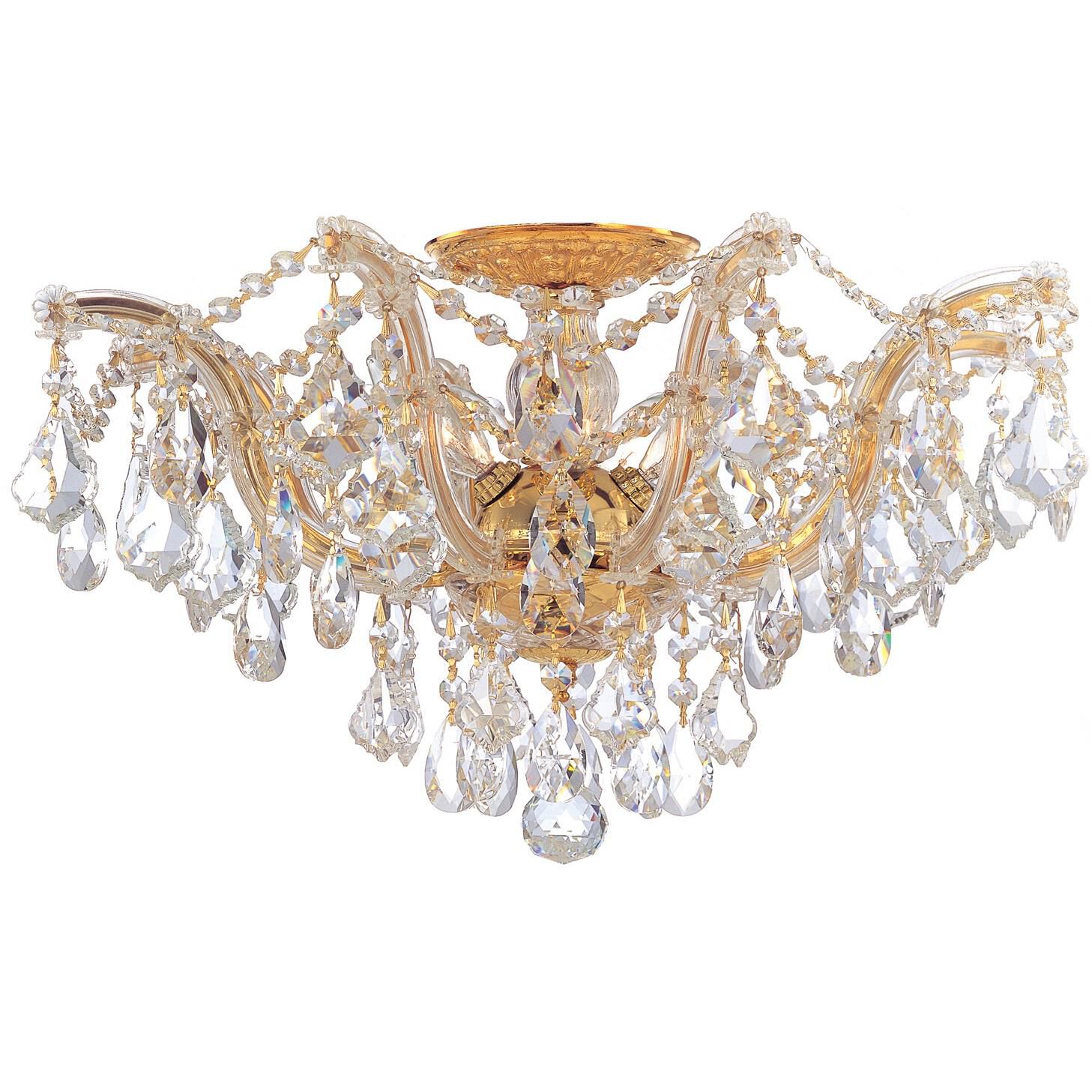 Maria Theresa 19 Inch 5 Light Semi Flush Mount by Crystorama