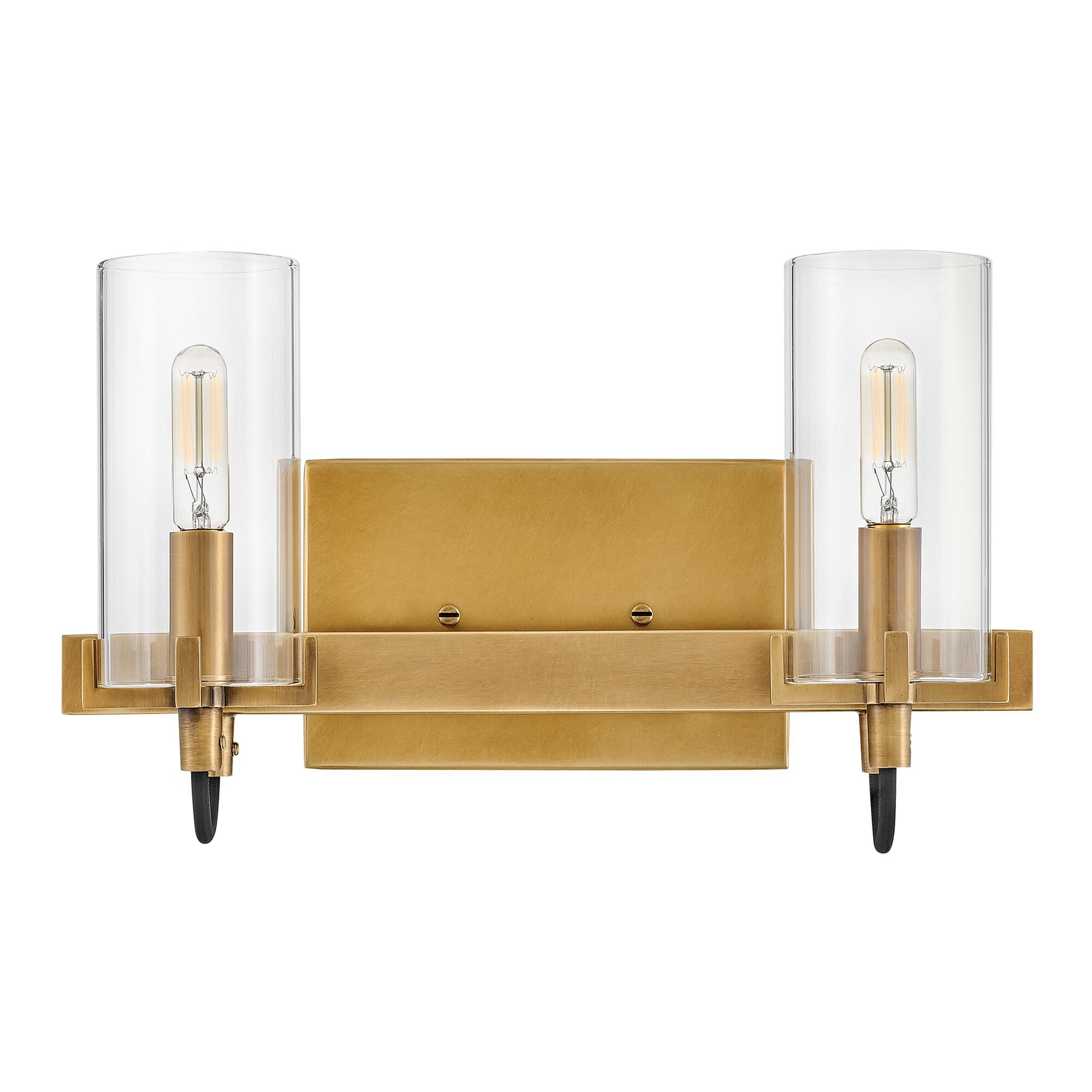 Shown in Heritage Brass finish and Clear glass