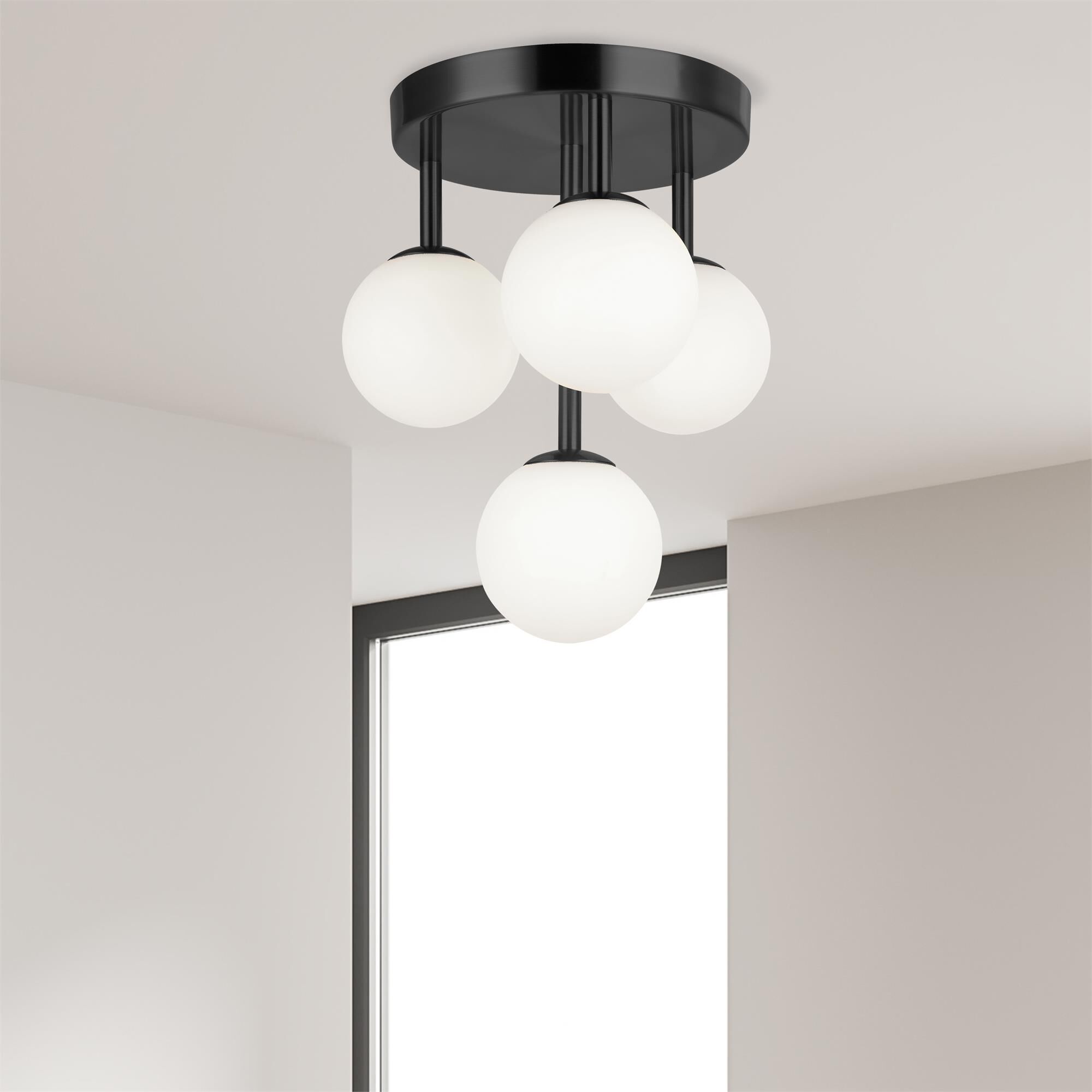Megallan 10 Inch 4 Light Flush Mount by Dainolite