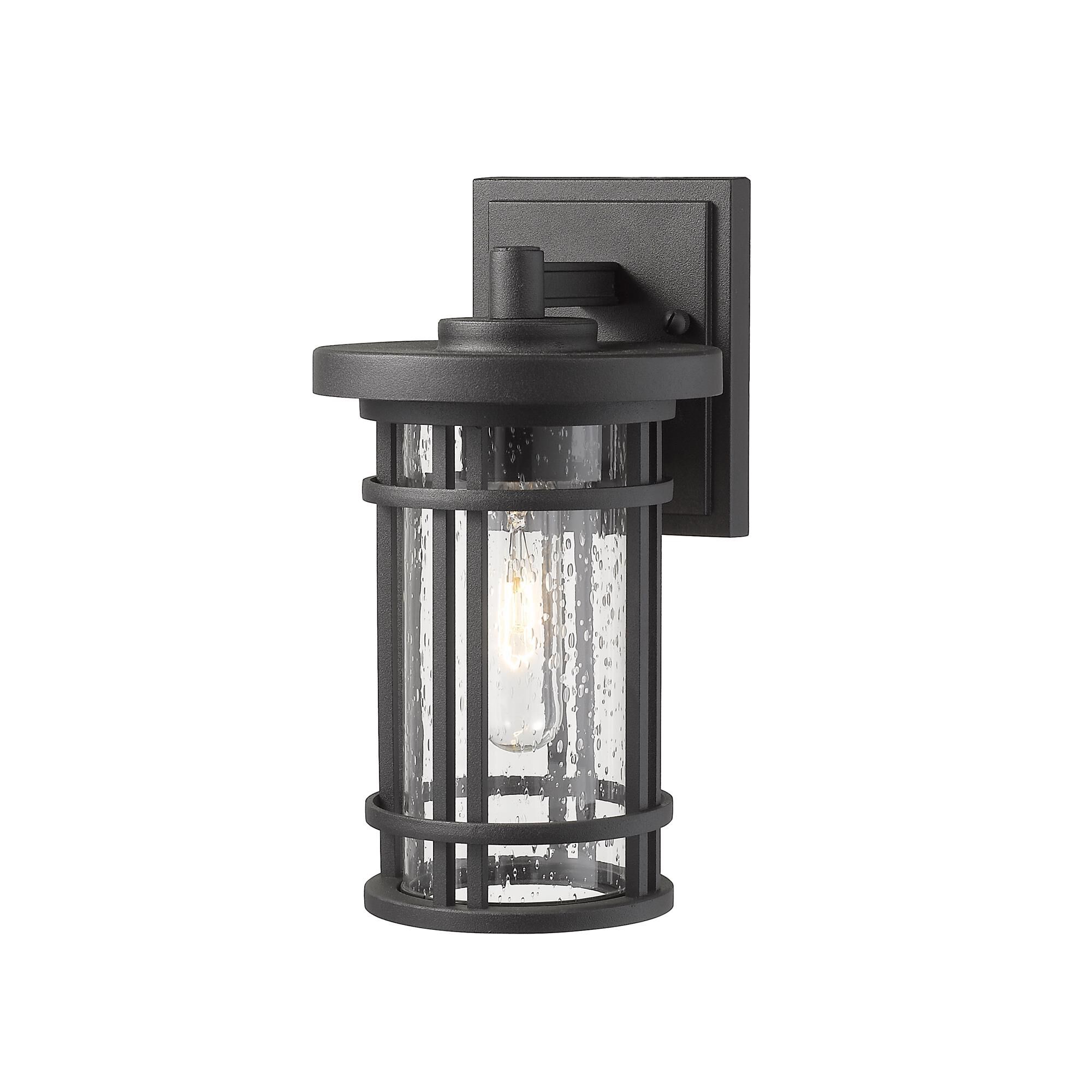 Shown in Black finish and Glass shade