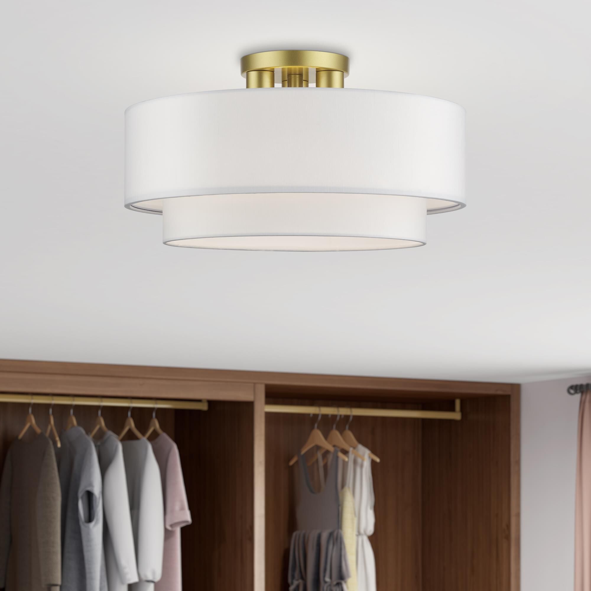 Manorwood 18 Inch Semi Flush Mount by Livex Lighting