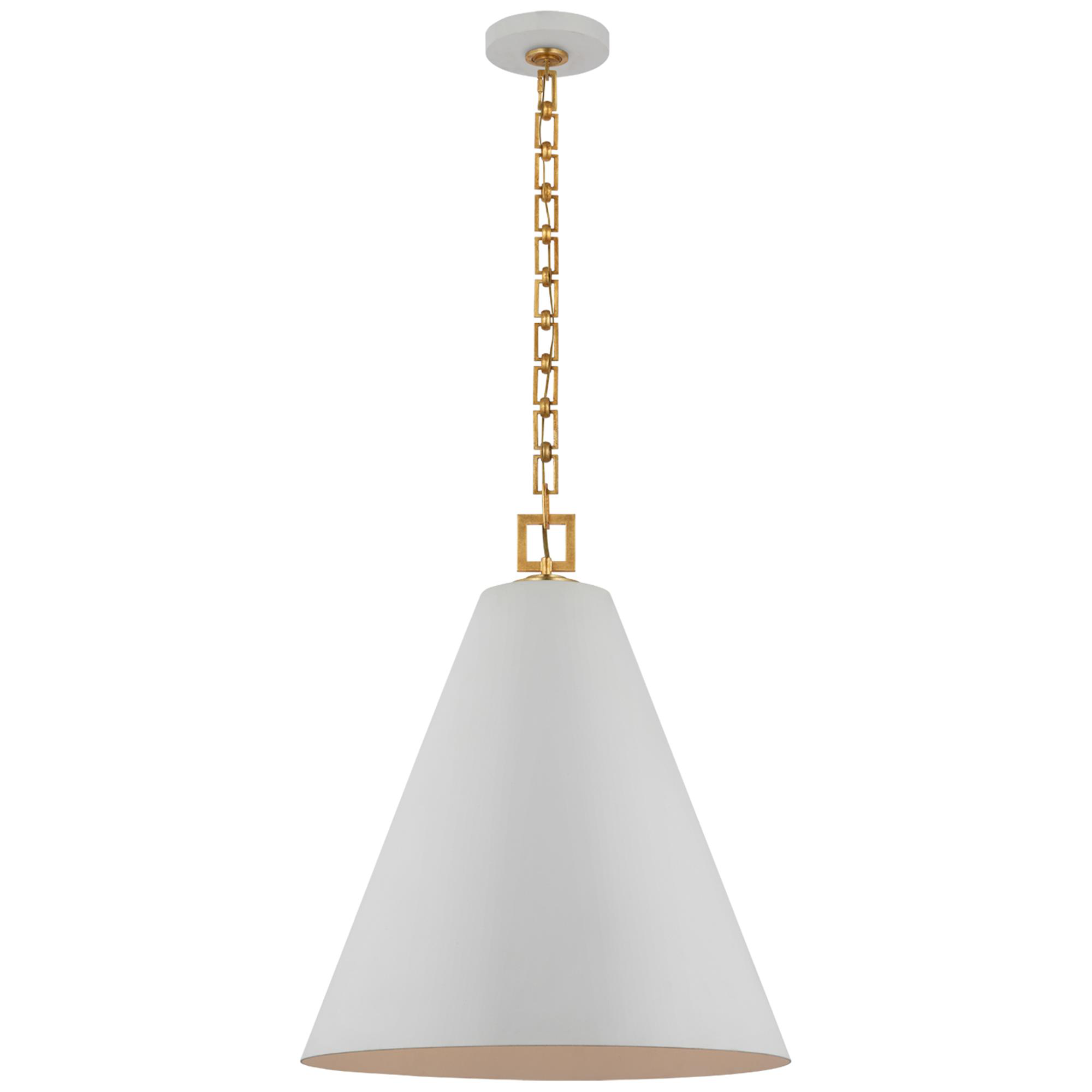 Shown in Soft White and Gild finish