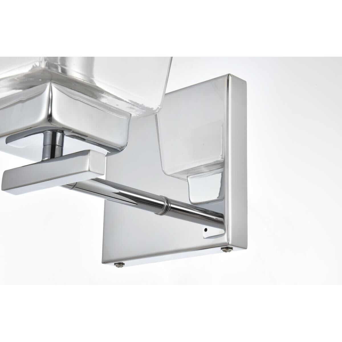 Shown in Chrome  finish and Clear glass