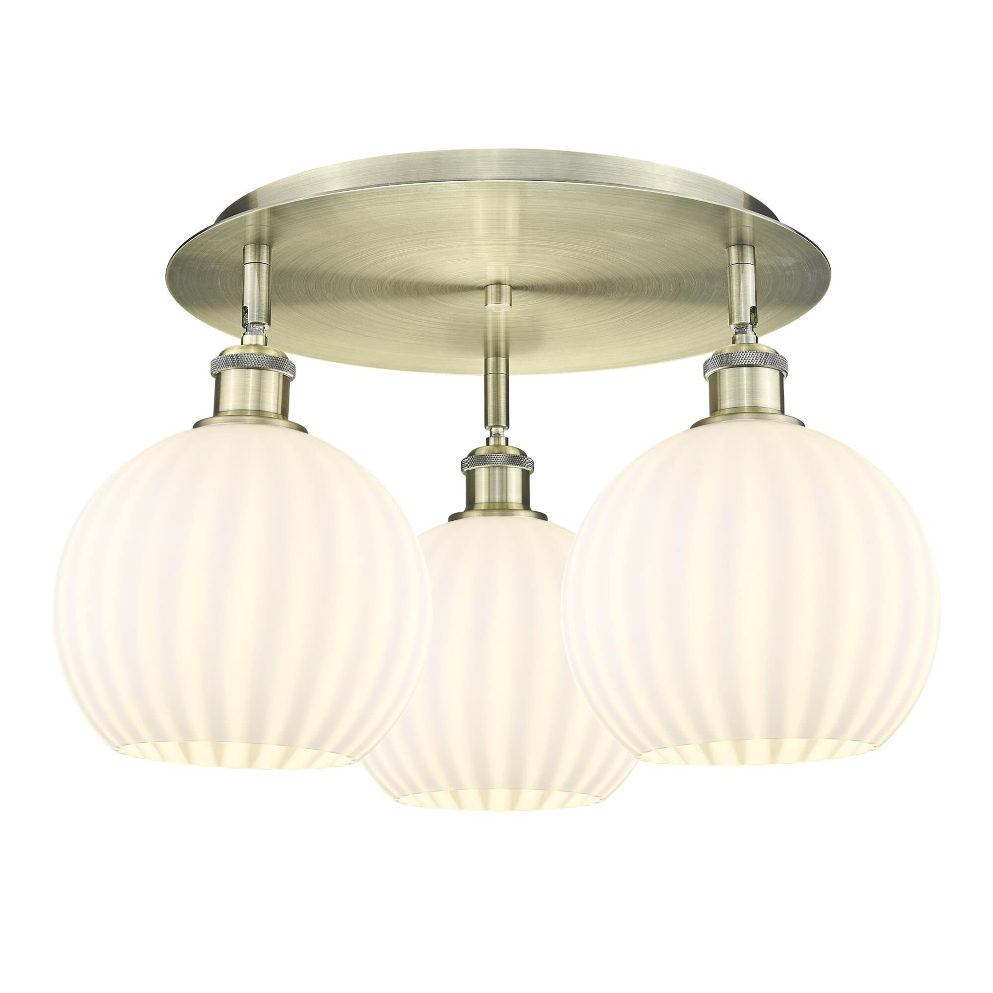 Bruno Marashlian White Venetian 20 Inch Flush Mount by Innovations Lighting