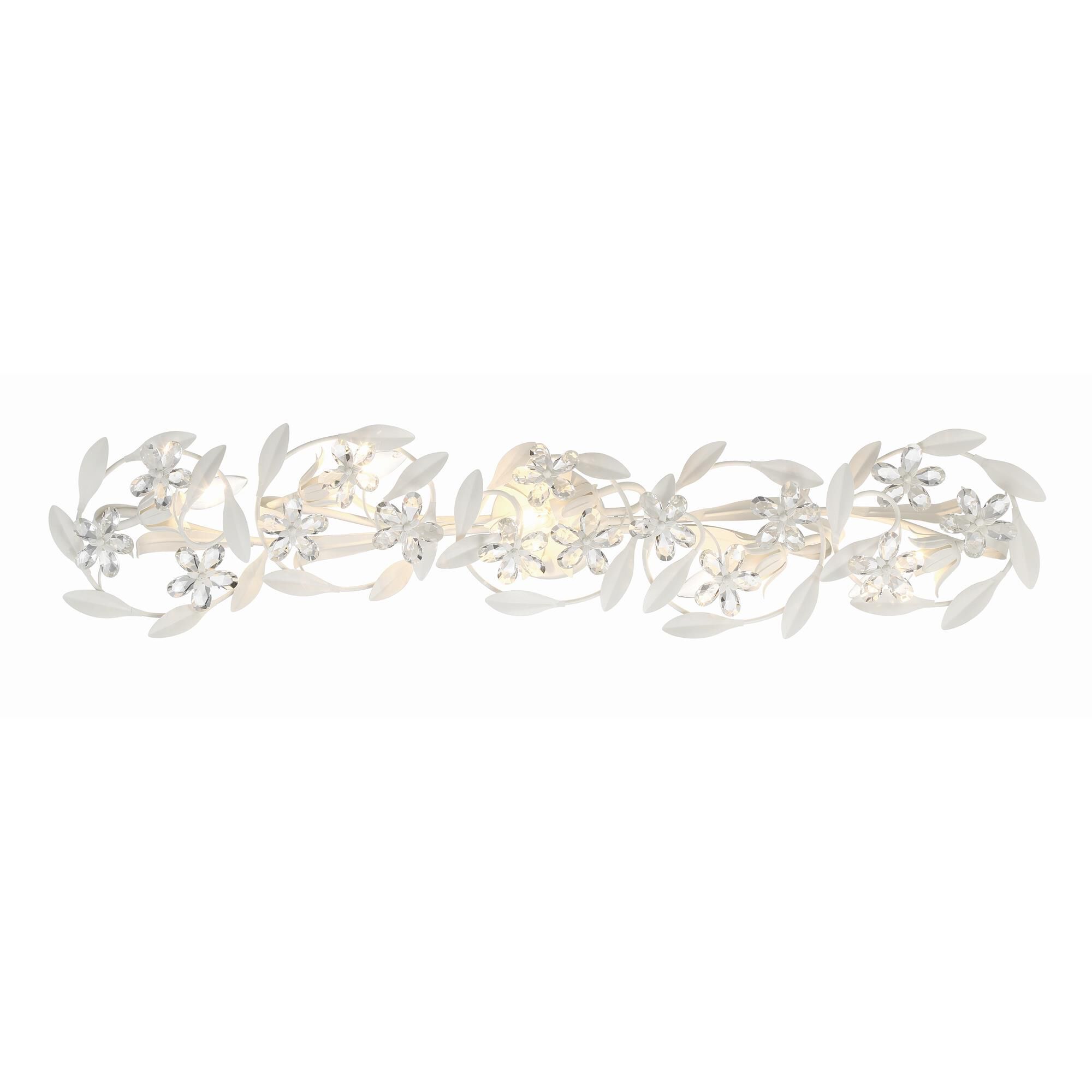 Shown in Matte White finish and Hand Cut crystal