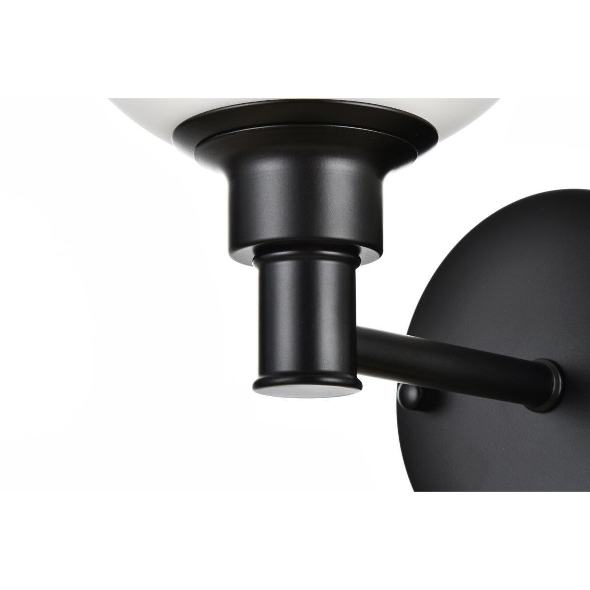 Shown in Black  finish and Frosted White glass