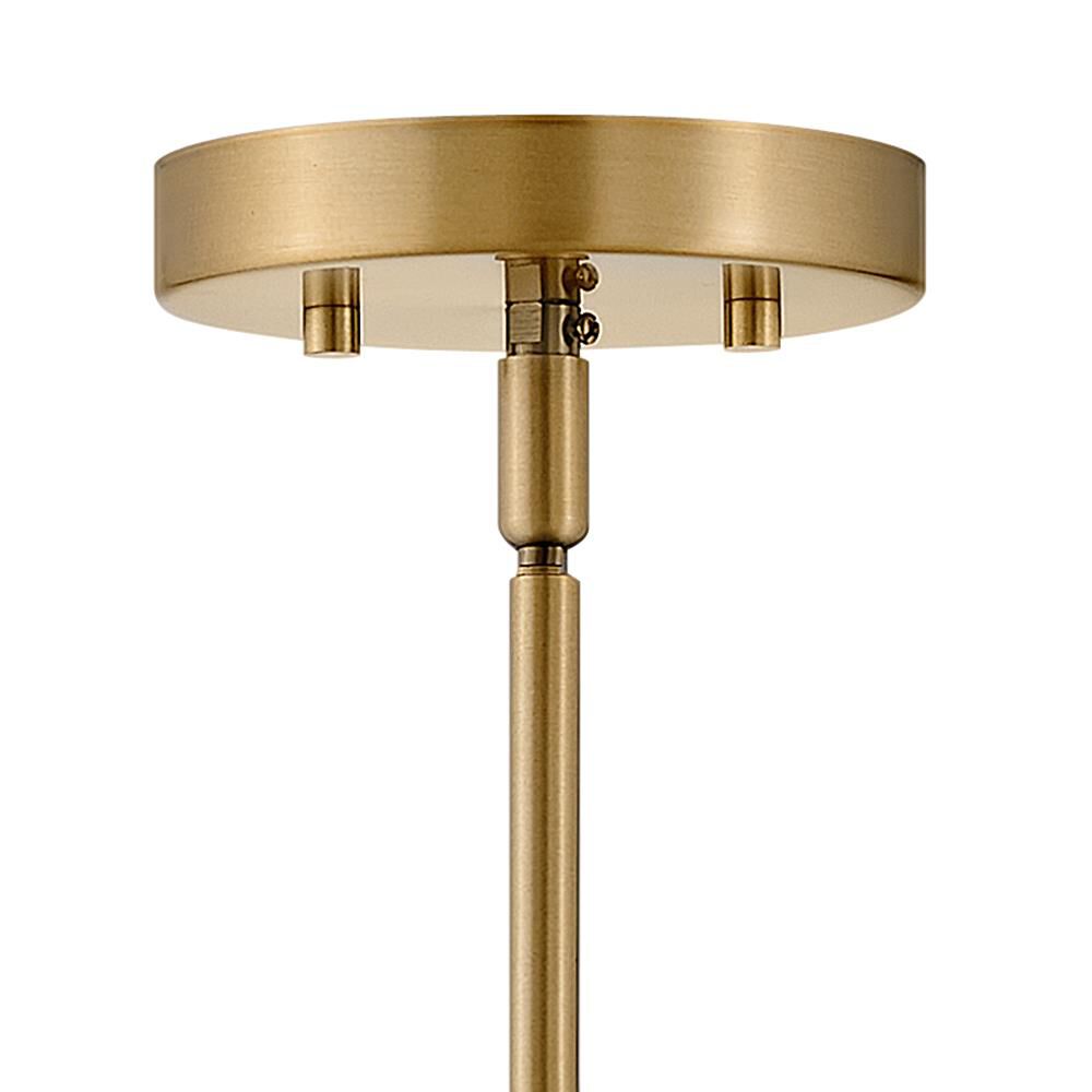Shown in Lacquered Brass finish and Clear glass