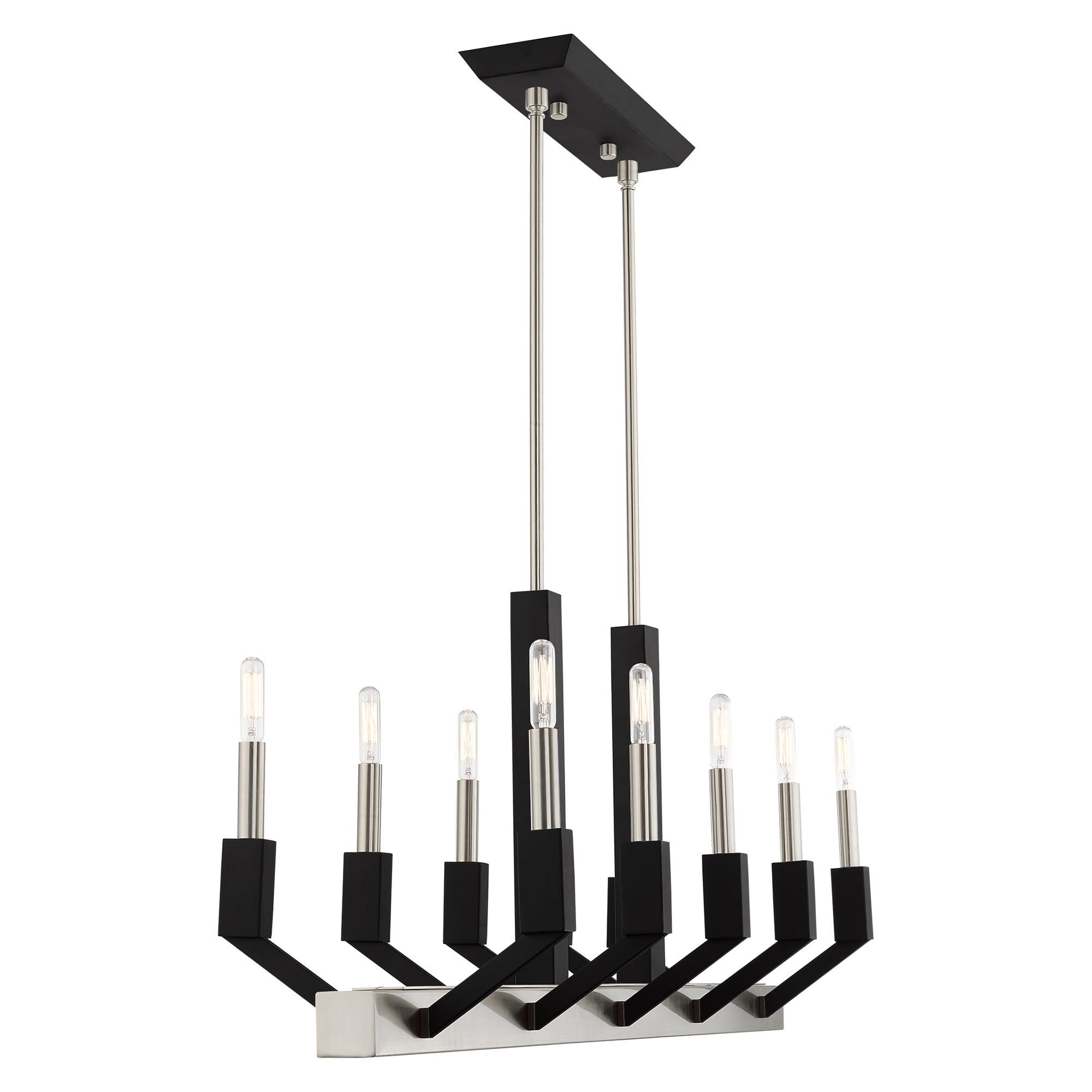 Shown in Brushed Nickel and Black finish