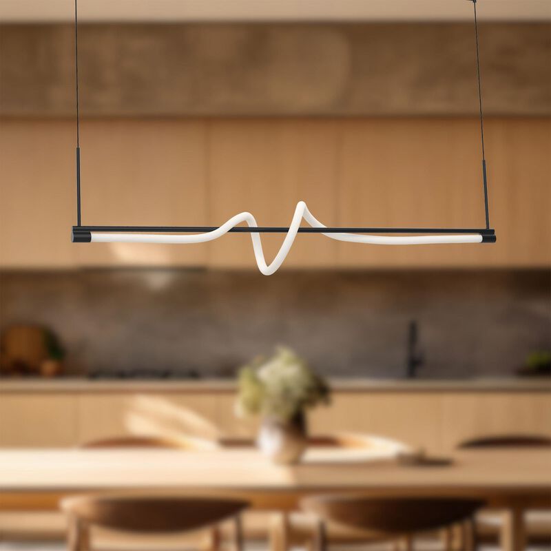 Cursive Medium Linear Chandelier by Kuzco