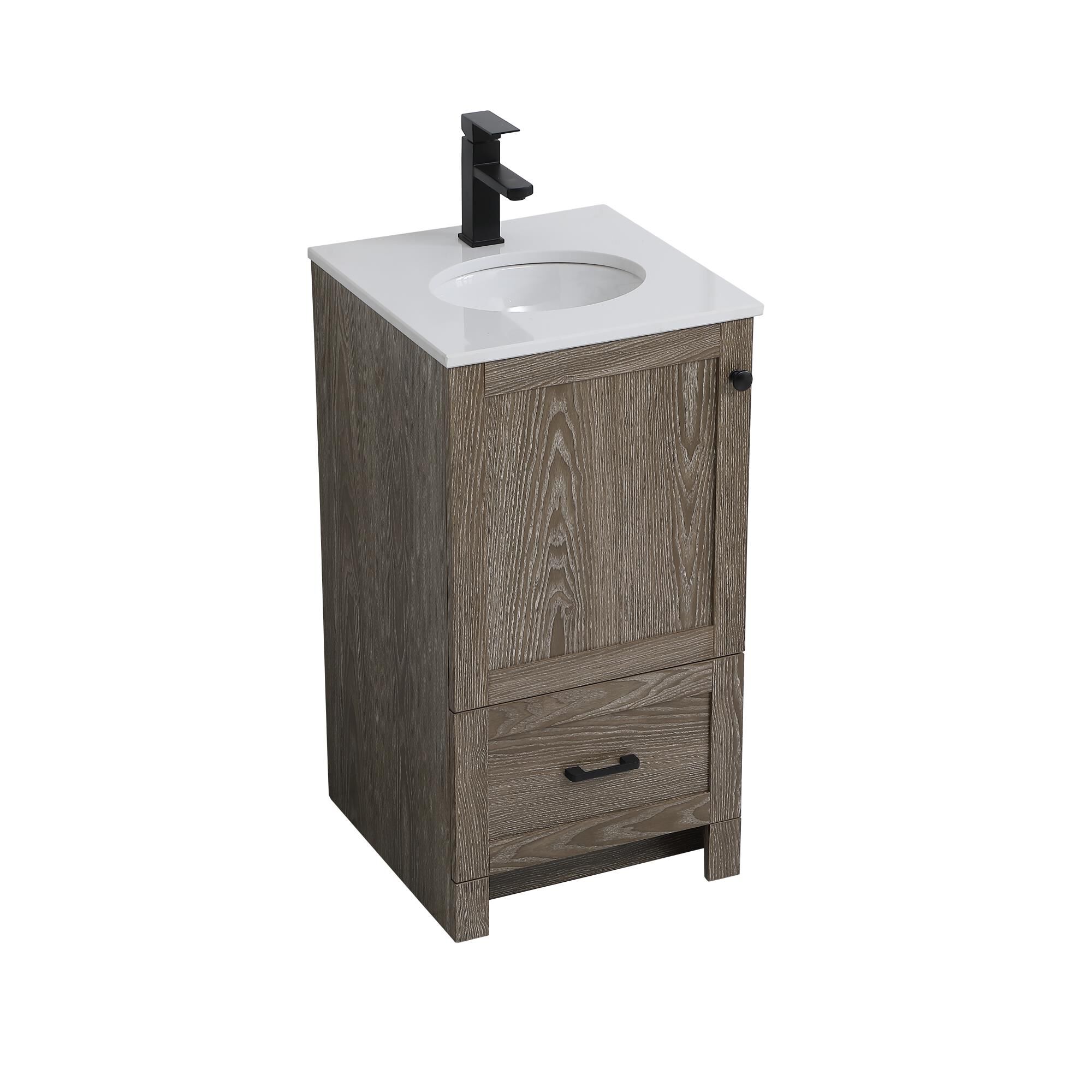 Shown in Weathered Oak And Black With Ivory finish