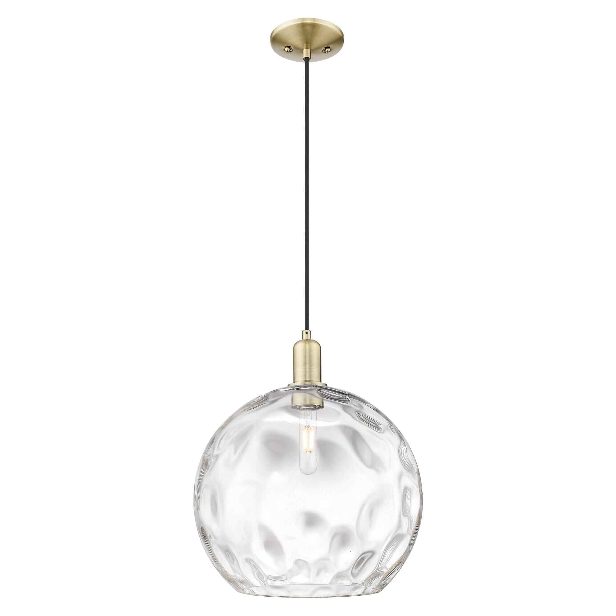 Shown in Antique Brass finish and Clear Water glass