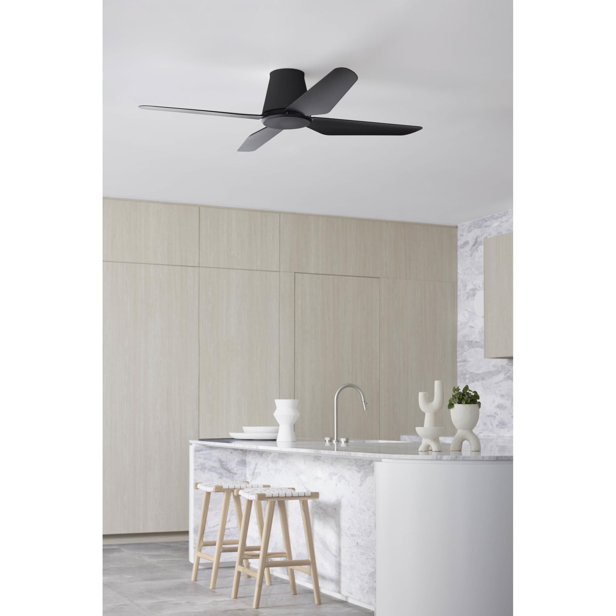 Aria Hugger 52 Inch Flush Mount Fan with Light Kit by Beacon Lighting