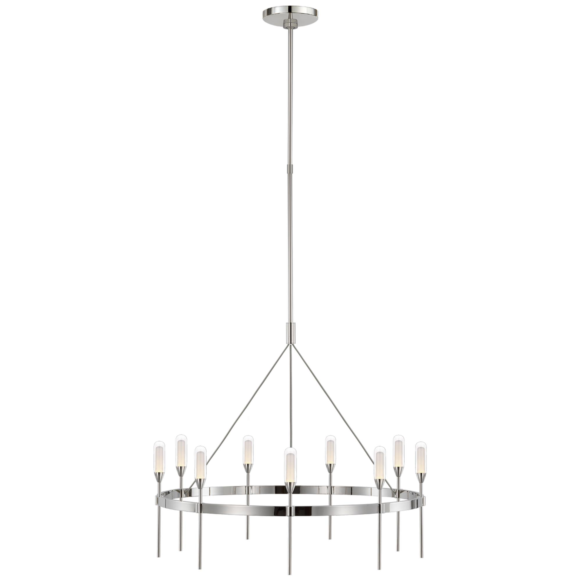 Shown in Polished Nickel finish and Clear glass