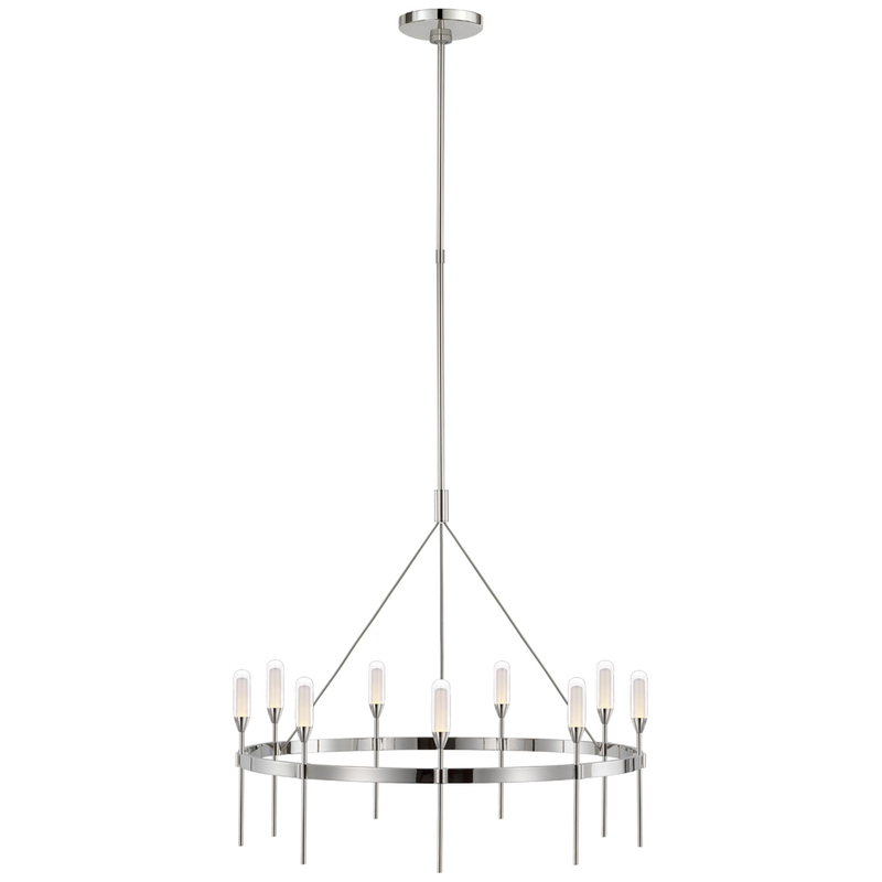 Peter Bristol Overture 28 Inch 9 Light LED Chandelier by Visual Comfort Signature Collection