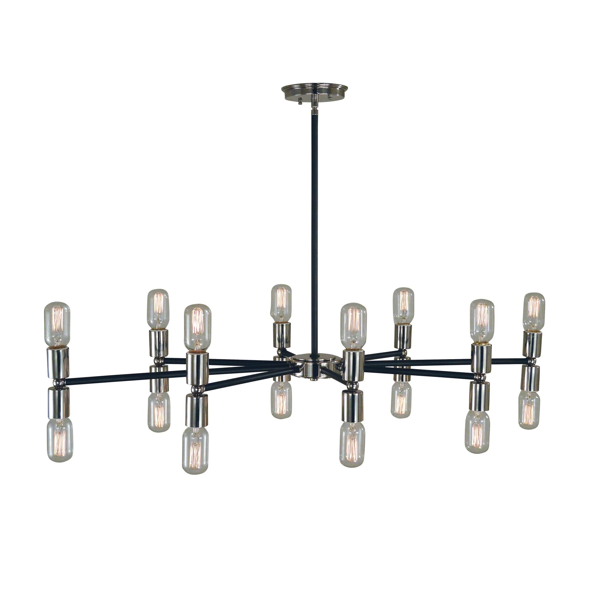 Shown in Polished Nickel With Matte Black Accents finish