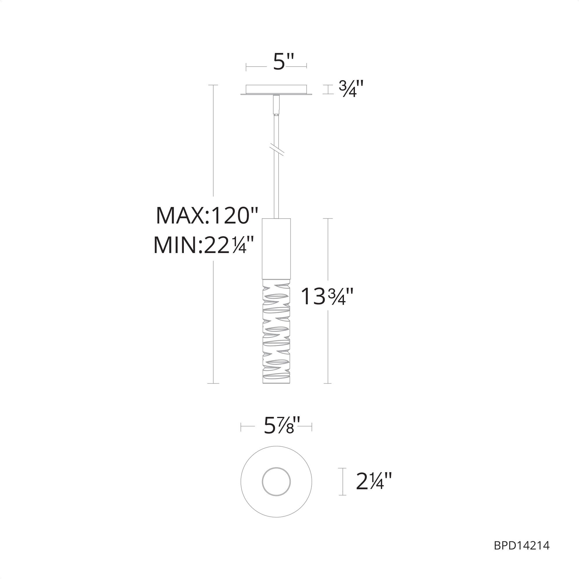 Schonbek Beyond Cru 2 Inch LED Mini Pendant