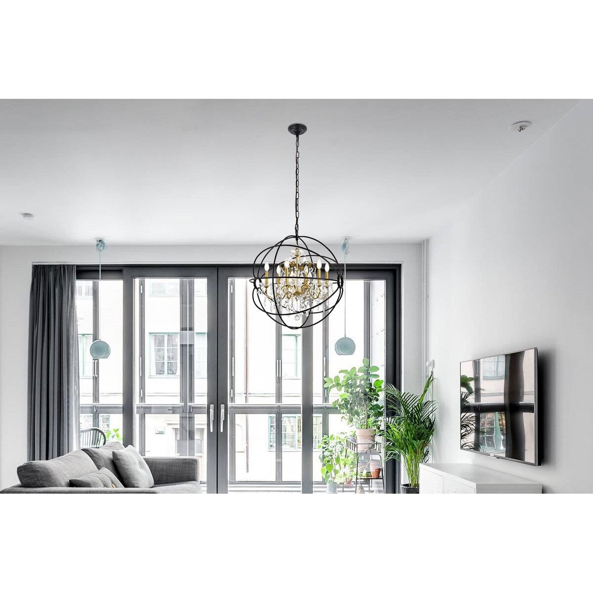 Shown in Black And Gold finish and Clear Royal Cut crystal