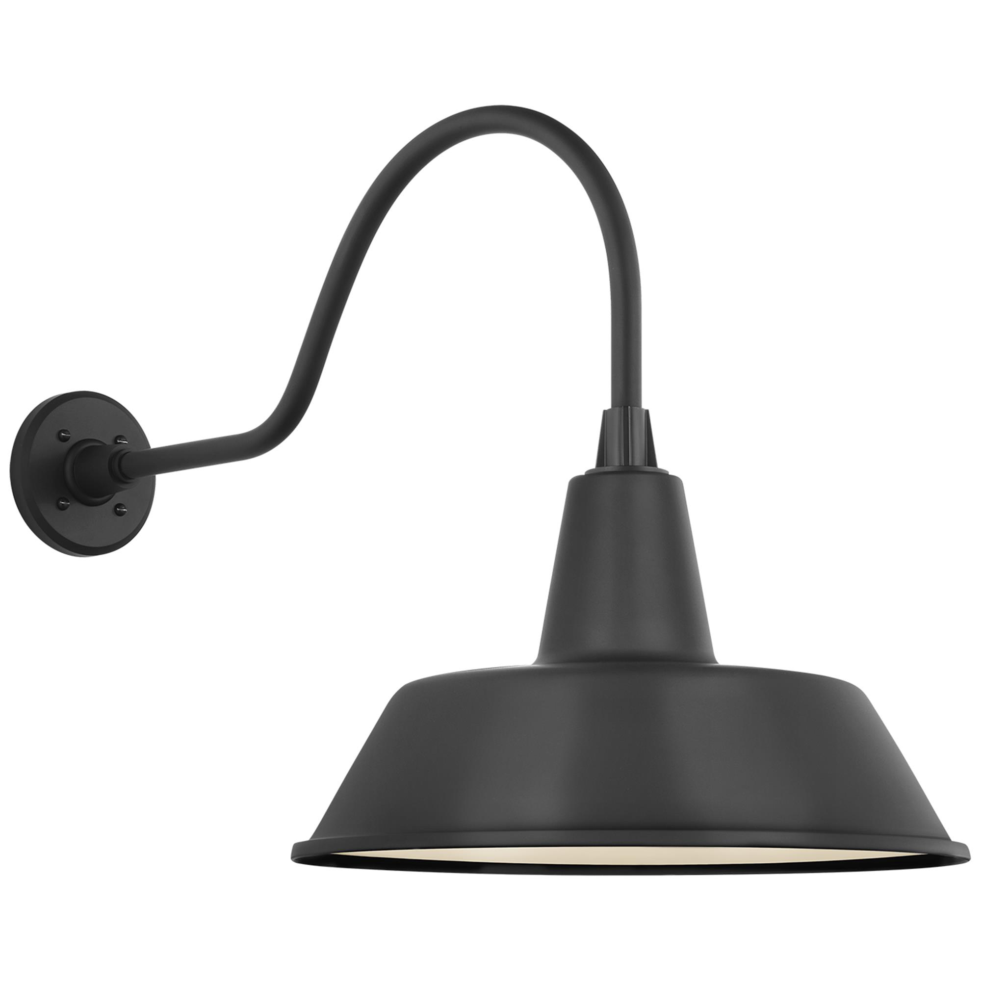 Shown in Matte Black finish and Black shade