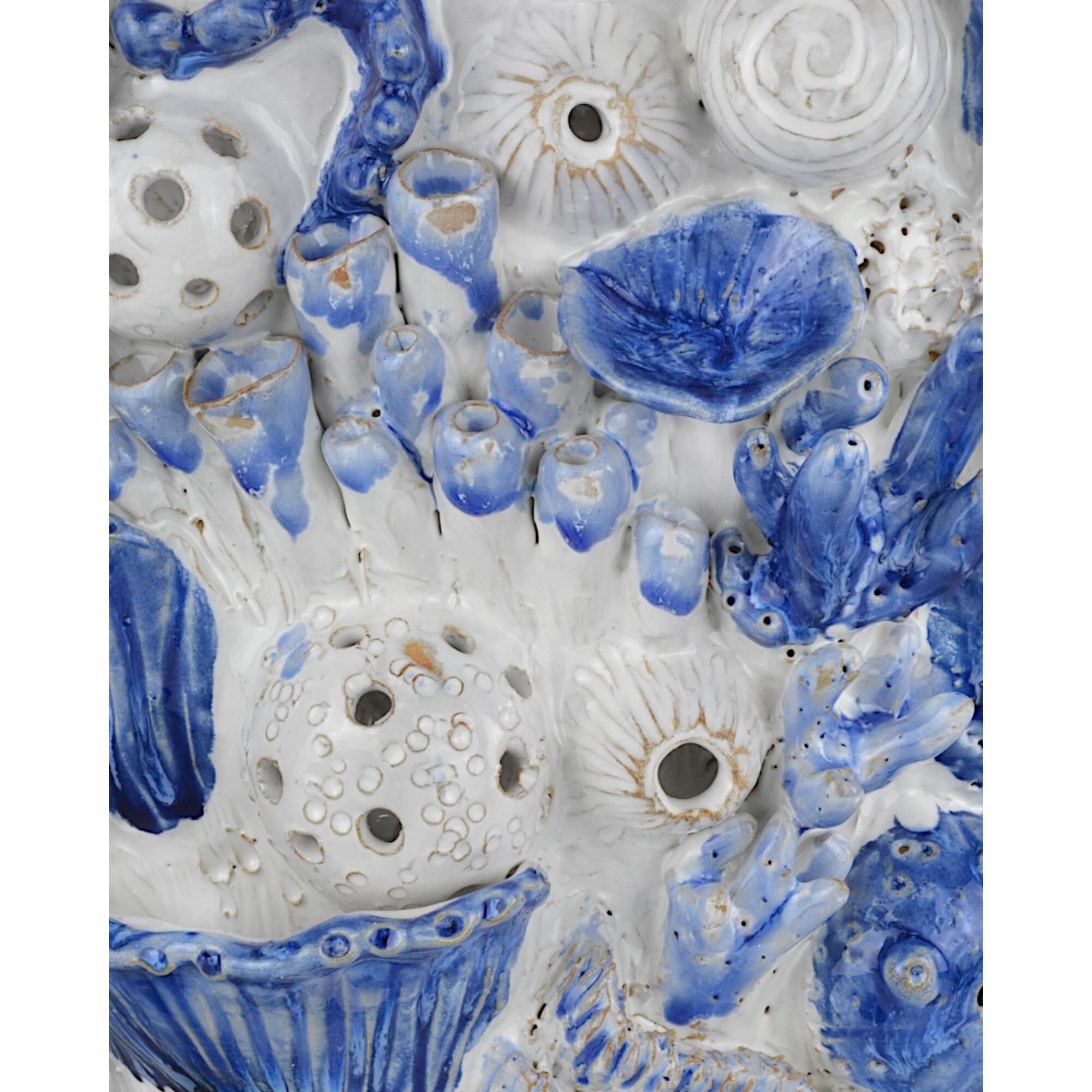 Shown in White, Blue finish