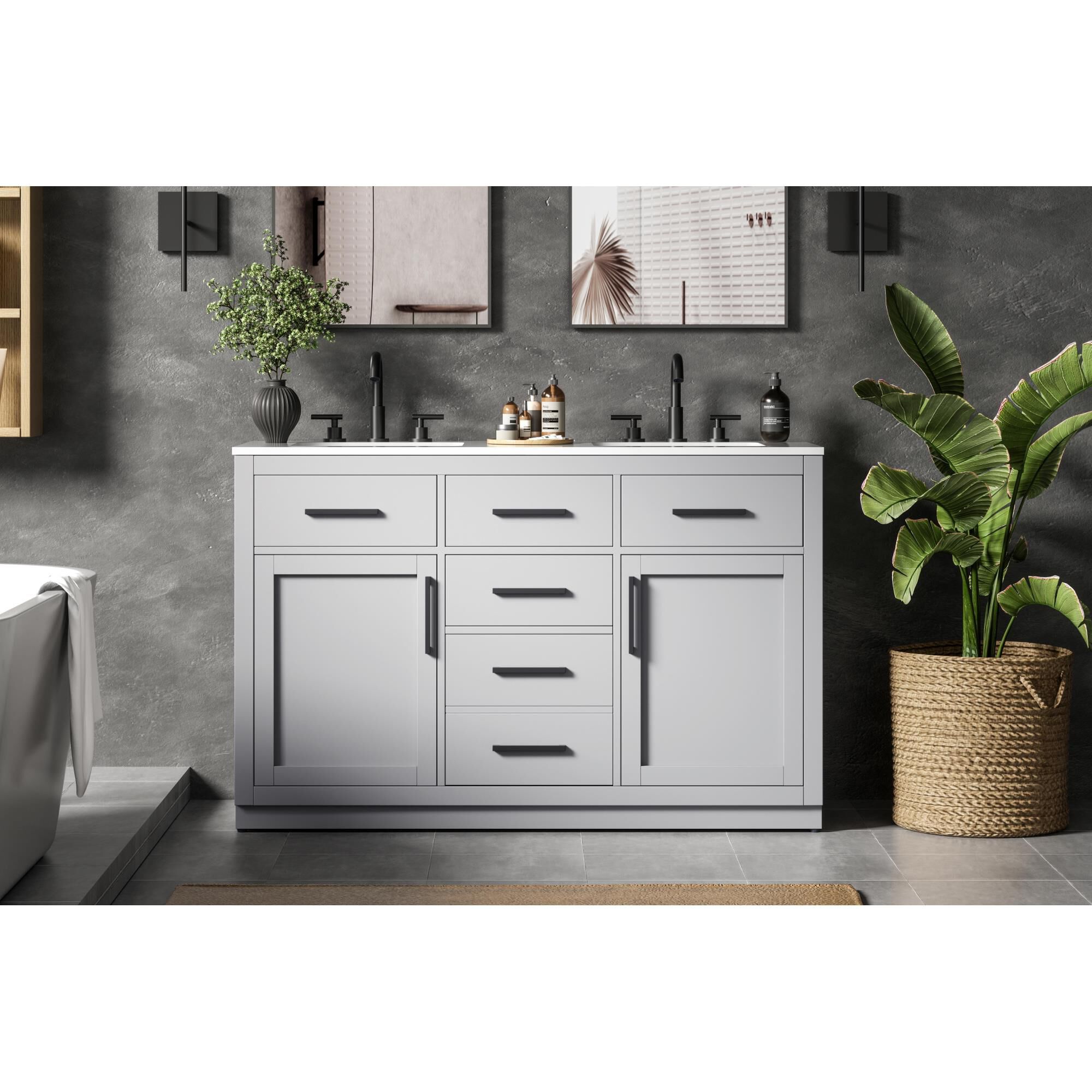 Shown in Grey finish