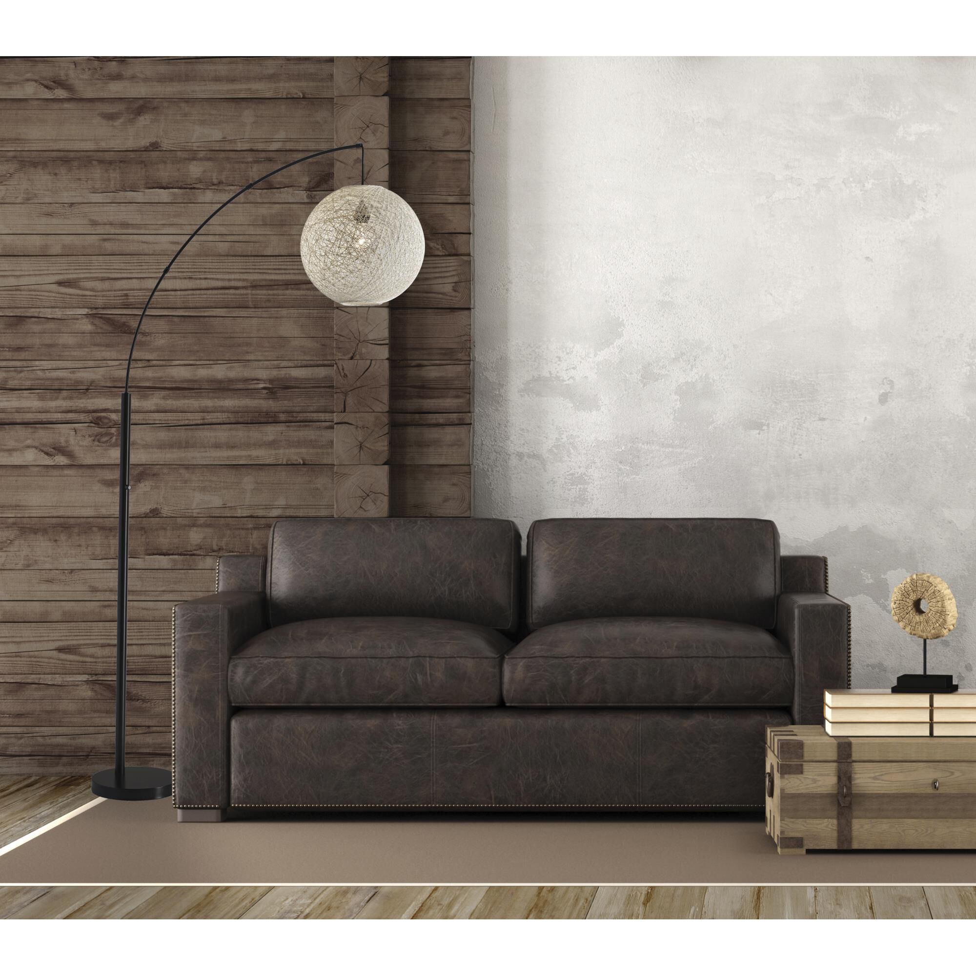 Shown in Bronze finish and Cream Rattan shade