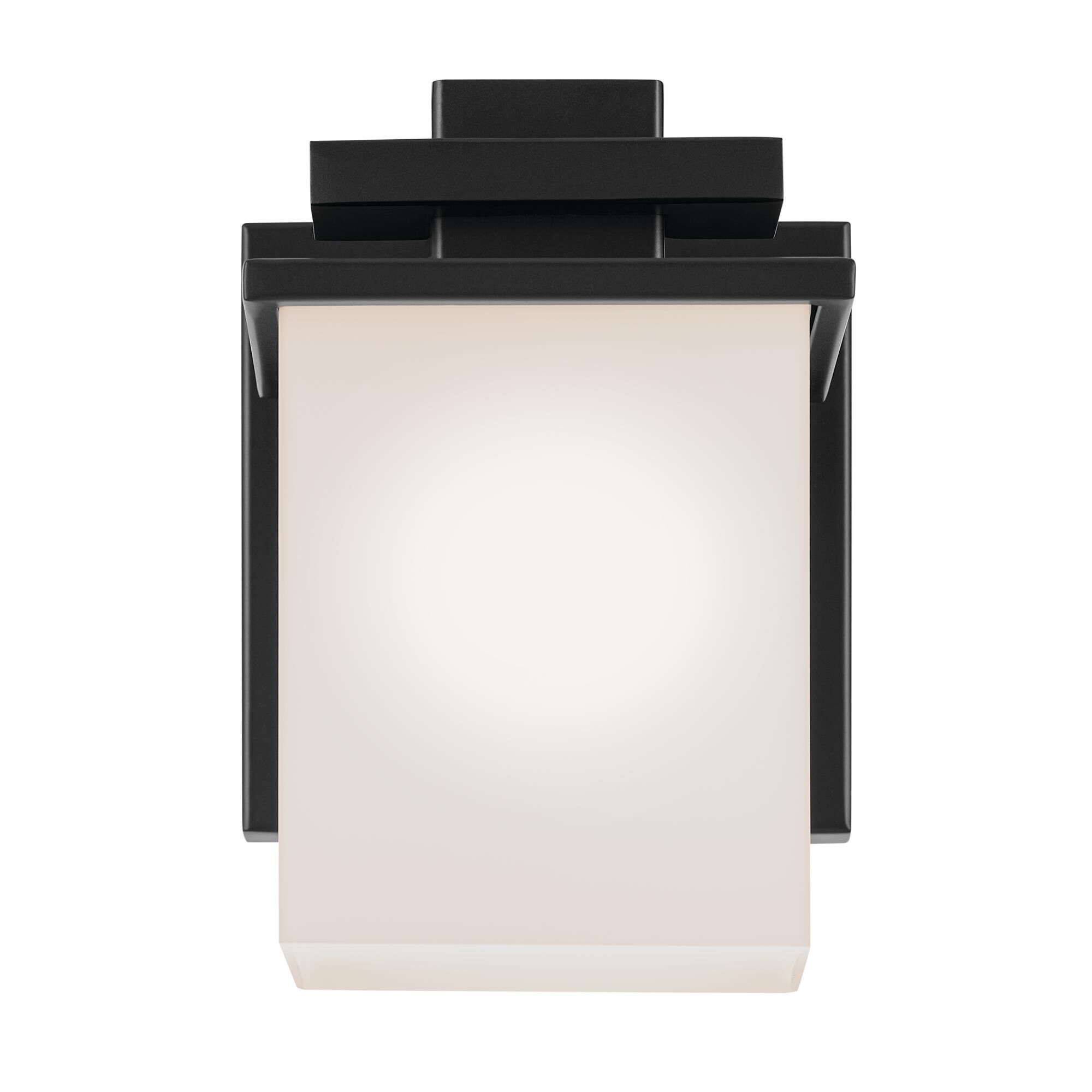 Shown in Black finish and Satin Etched Cased Opal glass