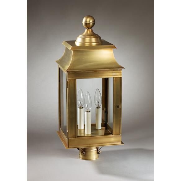 Concord 23 Inch Tall 3 Light Outdoor Post Lamp by Northeast Lantern