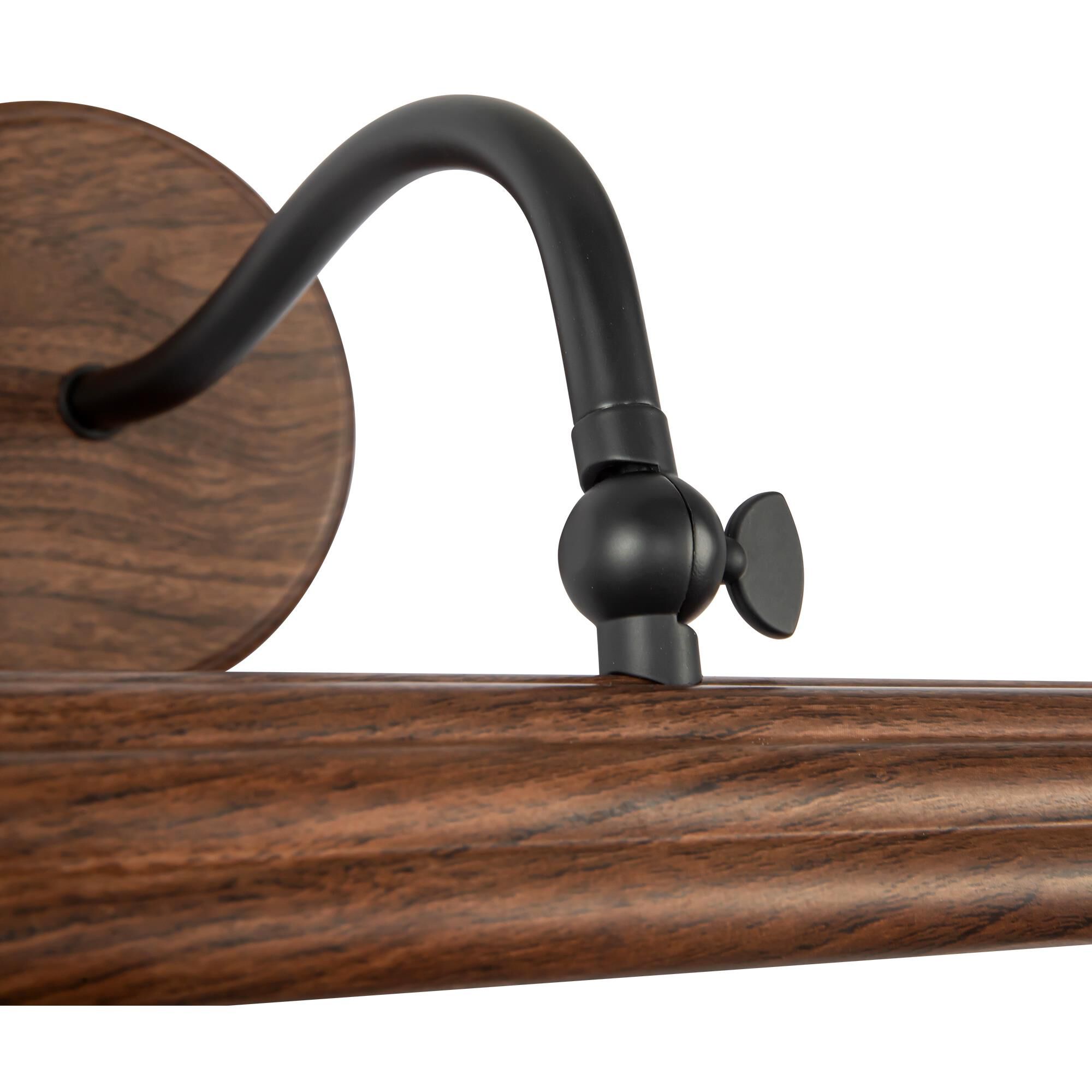 Shown in Walnut finish and Frosted Acrylic Diffuser glass and Aluminum shade