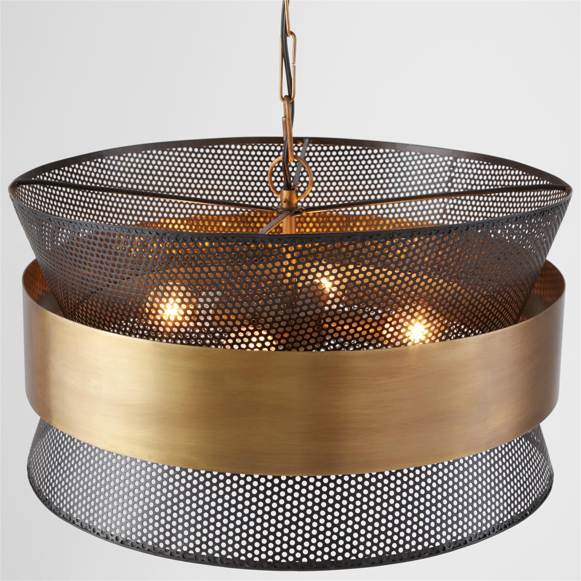 Shown in Patinaed Brass And Black finish