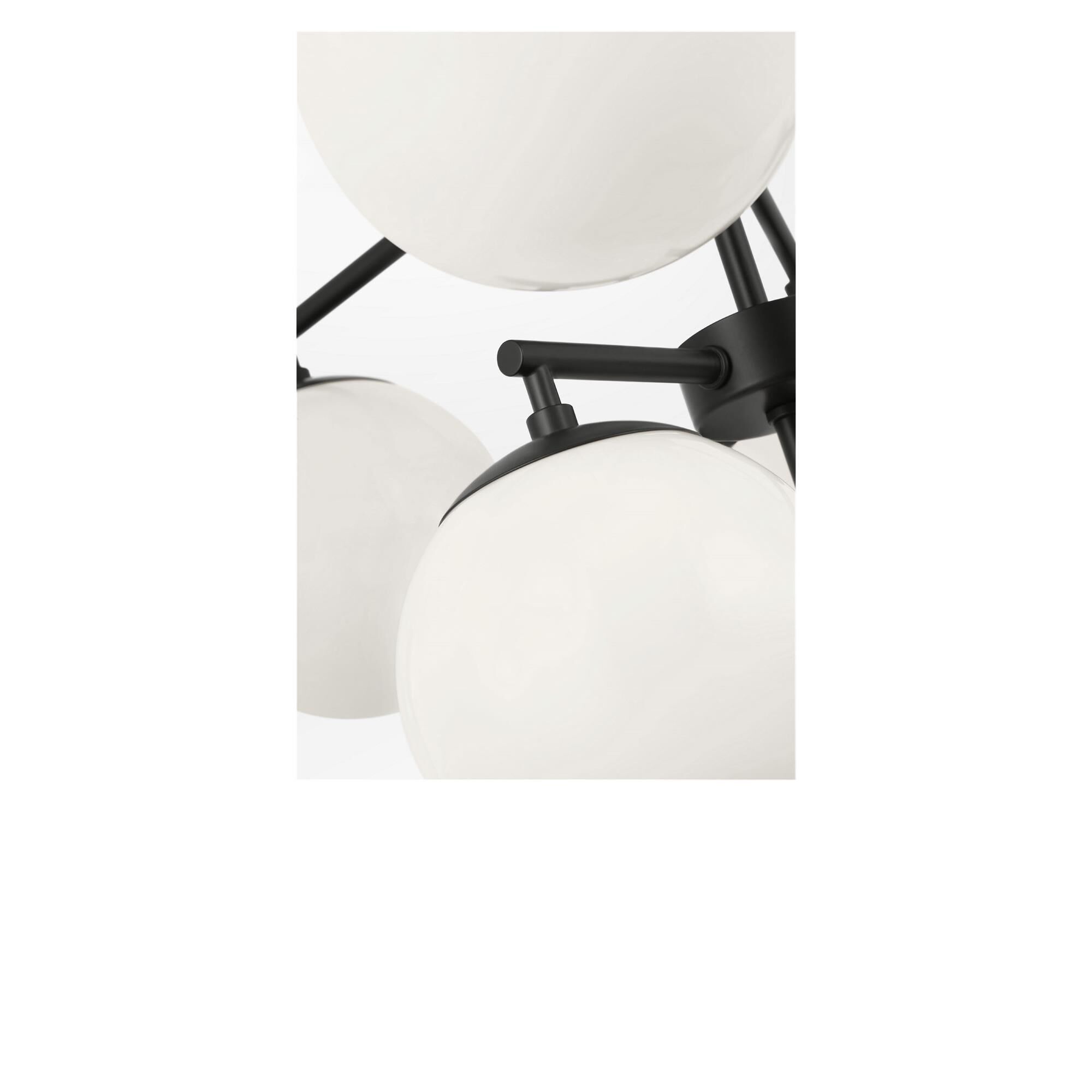 Shown in Midnight Black finish and Clear White glass
