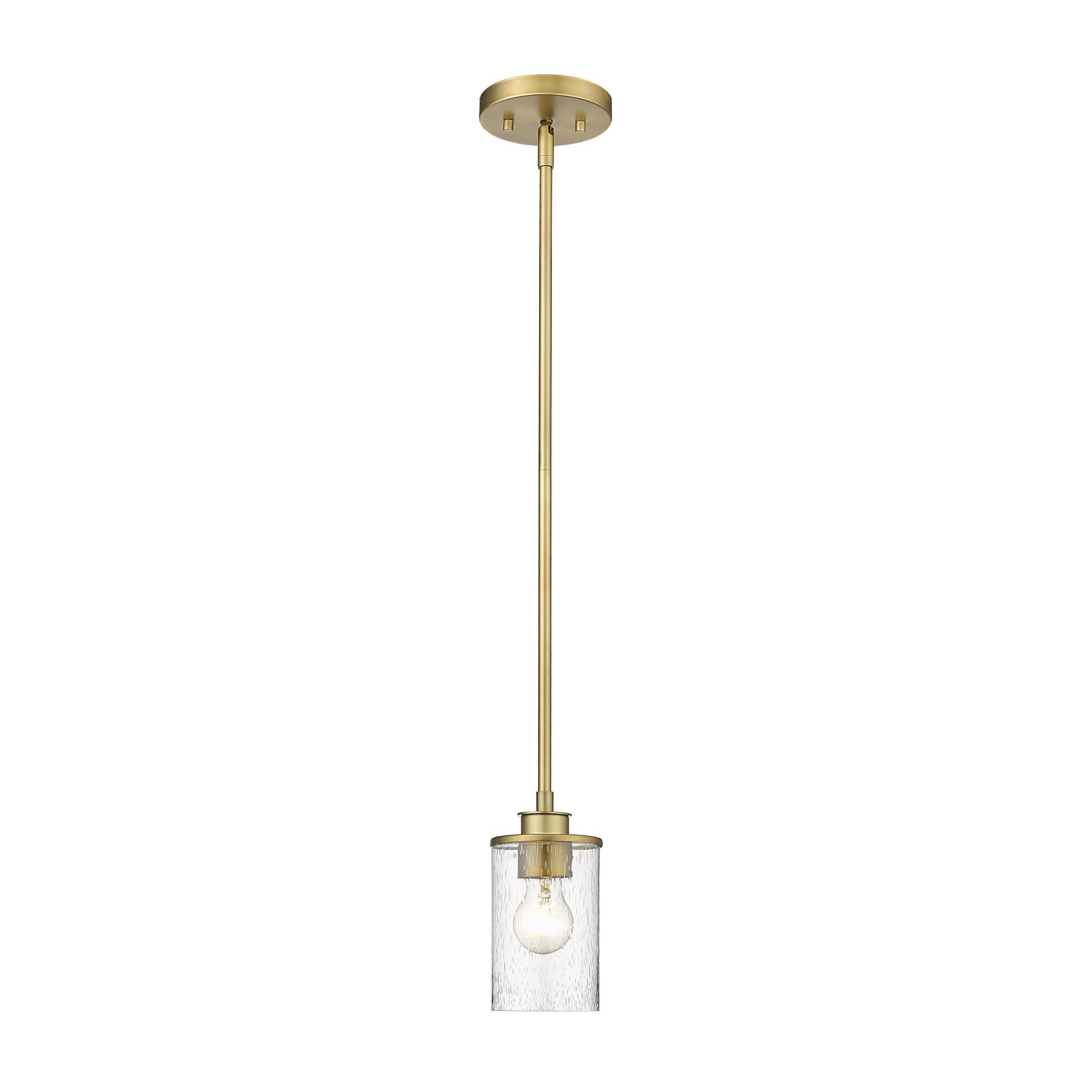 Shown in Olde Brass finish and Glass shade
