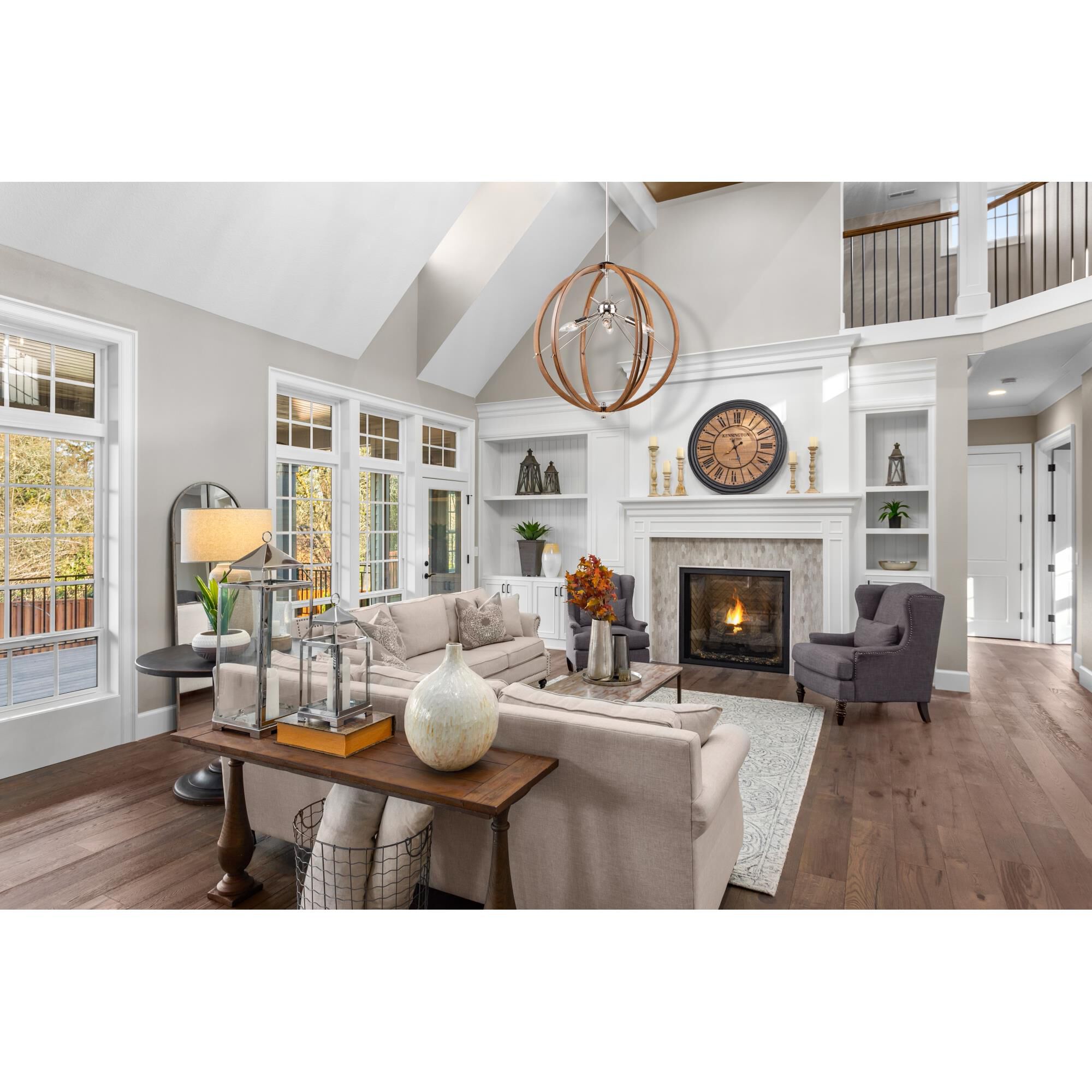 Shown in Faux Wood and Polished Nickel finish