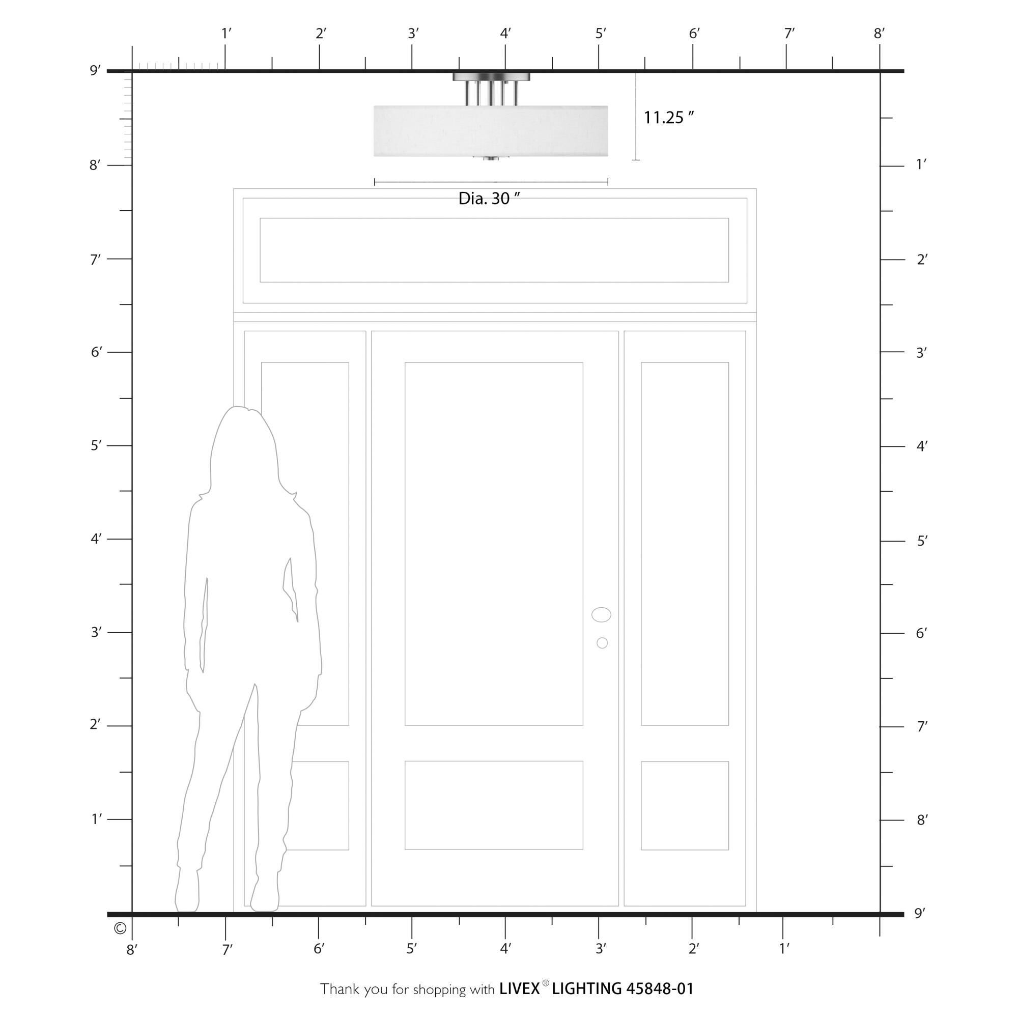 Shown in Antique Brass finish and Hand Crafted Oatmeal Color Fabric with White Color Inside shade
