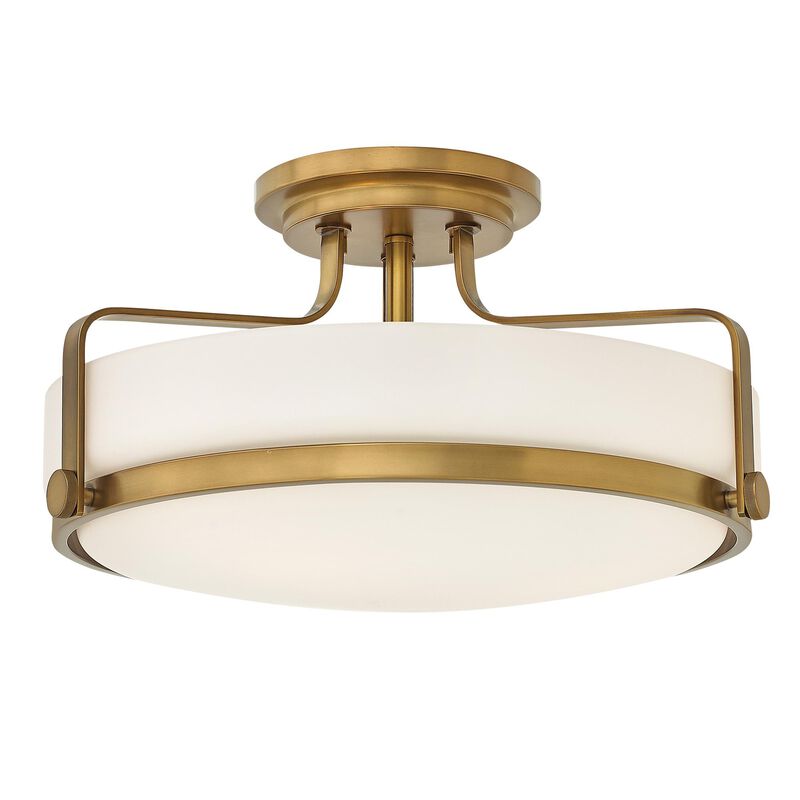 Harper 18 Inch 3 Light Semi Flush Mount by Hinkley