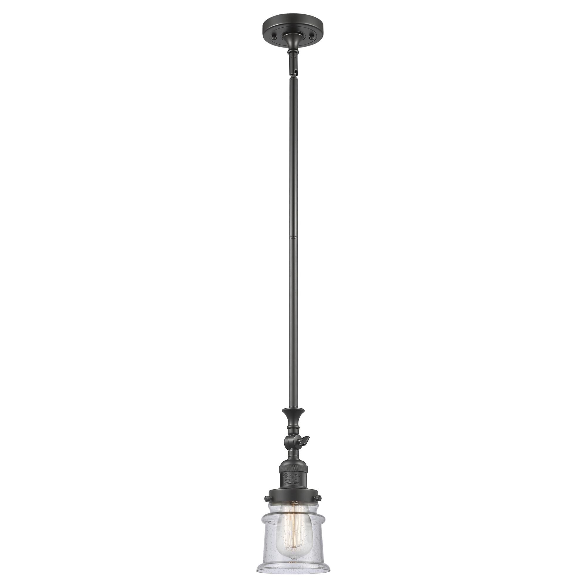 Shown in Oil Rubbed Bronze finish and Seedy glass