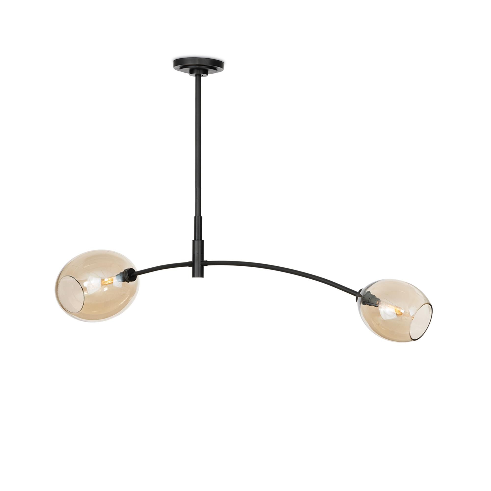 Shown in Oil Rubbed Bronze finish and Champagne glass