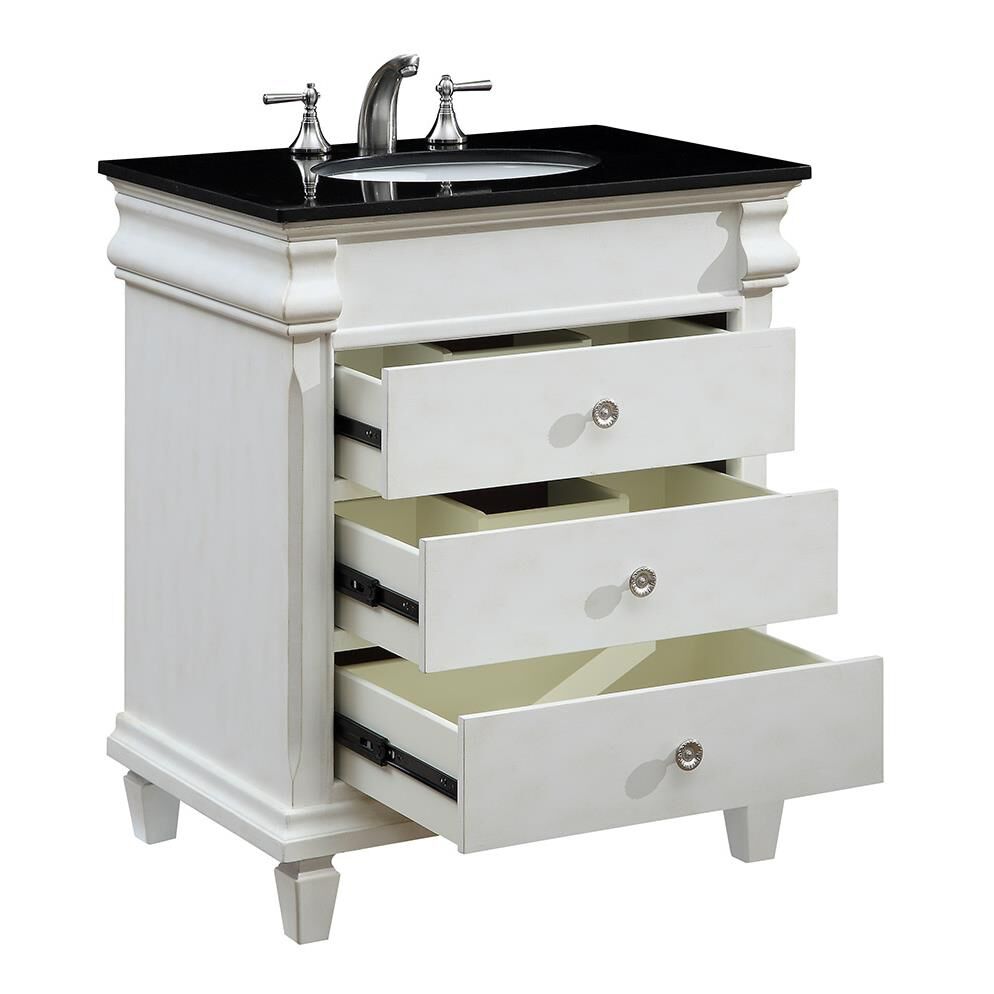 Shown in Antique White finish