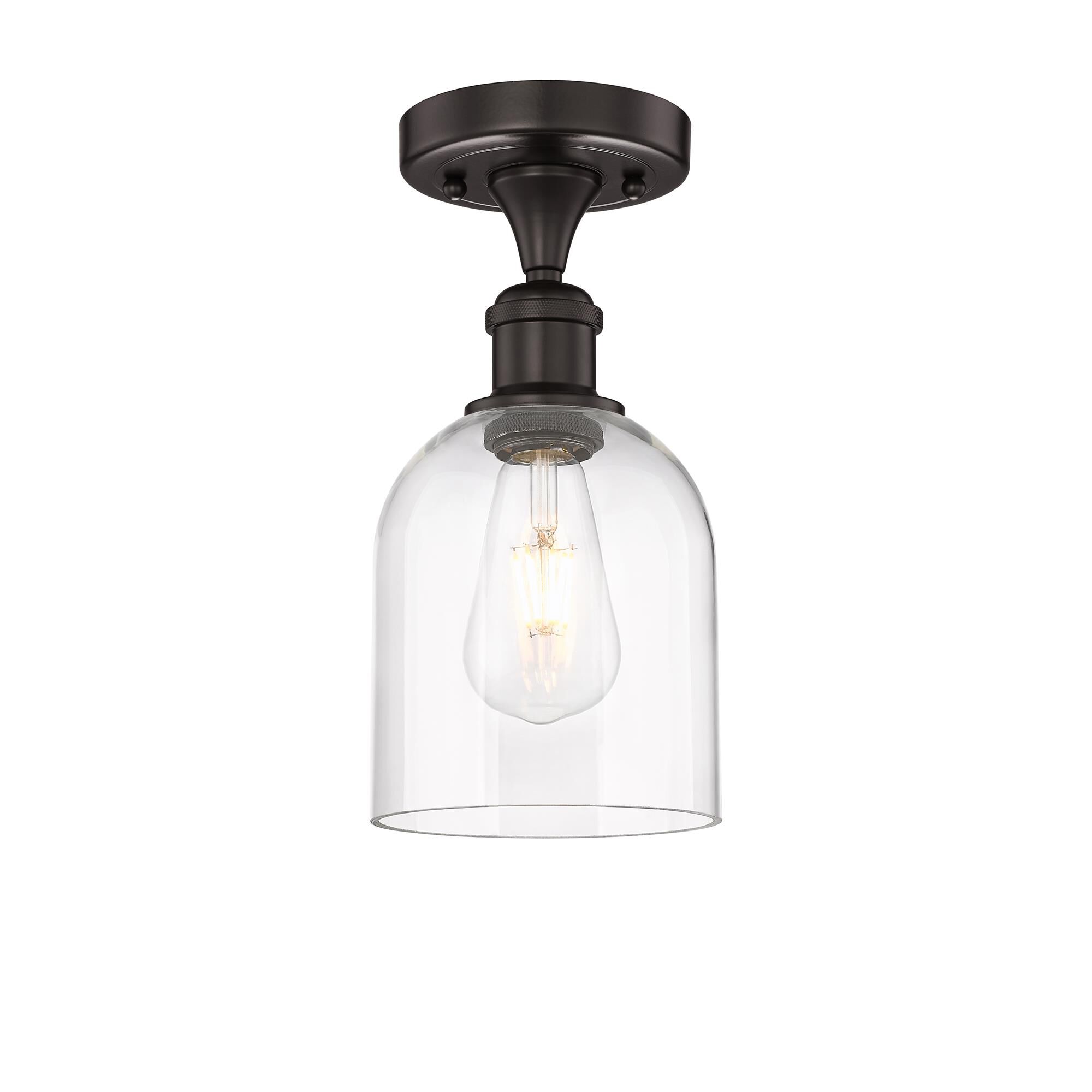 Shown in Oil Rubbed Bronze finish and Clear glass