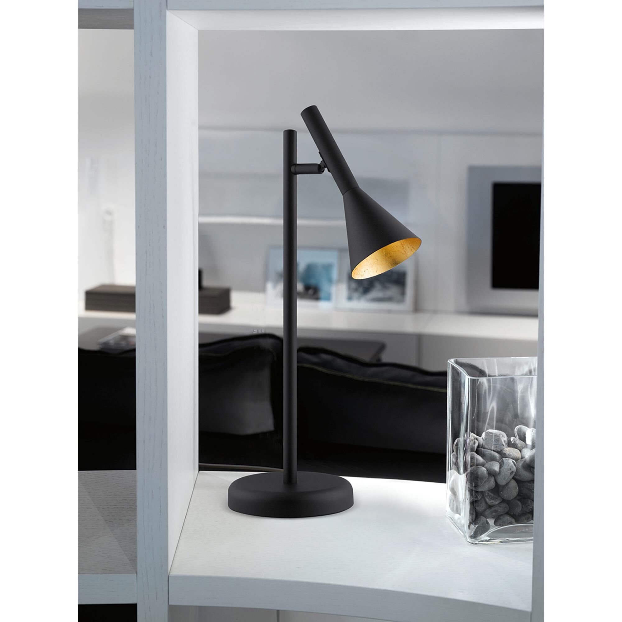 Shown in Black finish and Metal shade