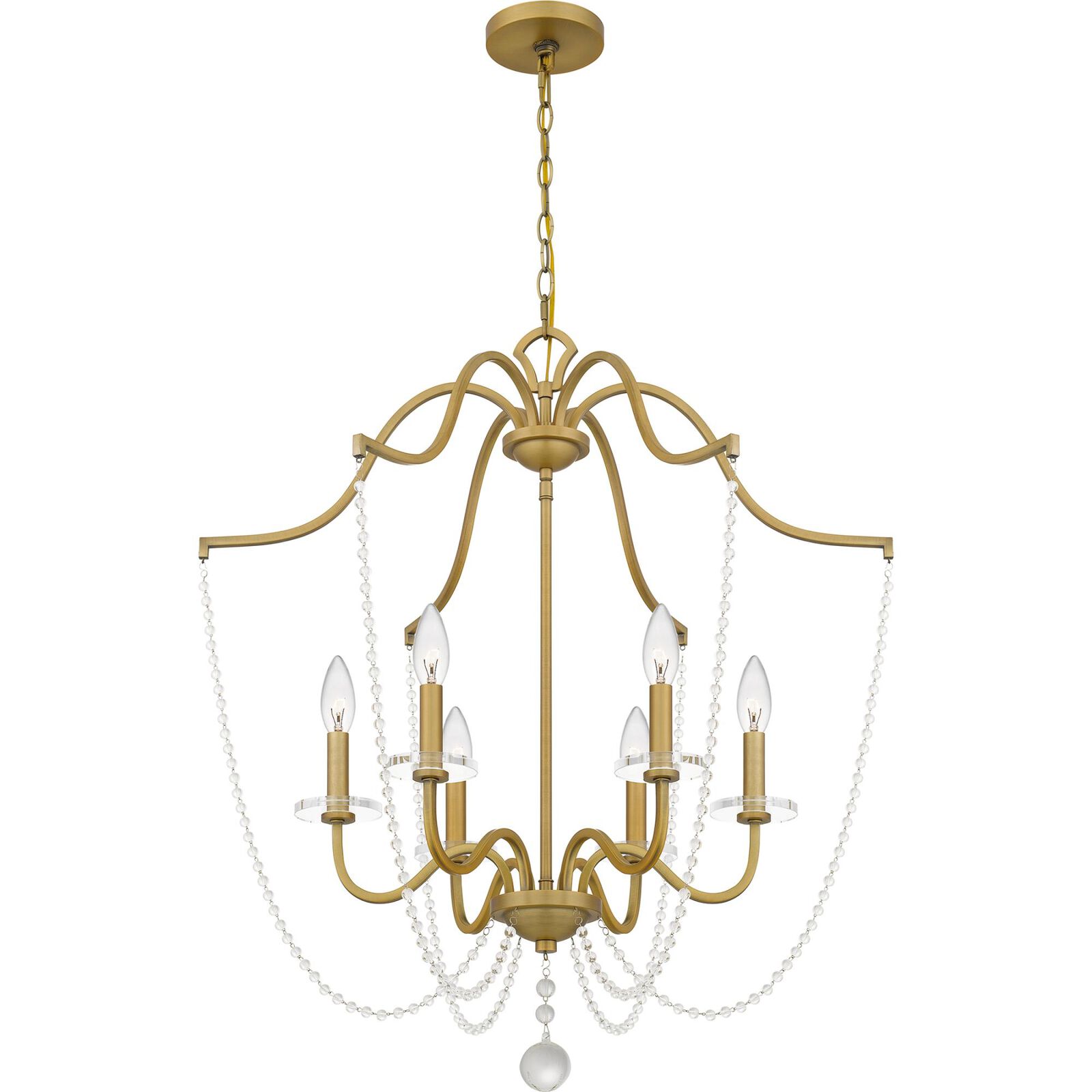 Sunday 28 Inch 6 Light Chandelier | Capitol Lighting