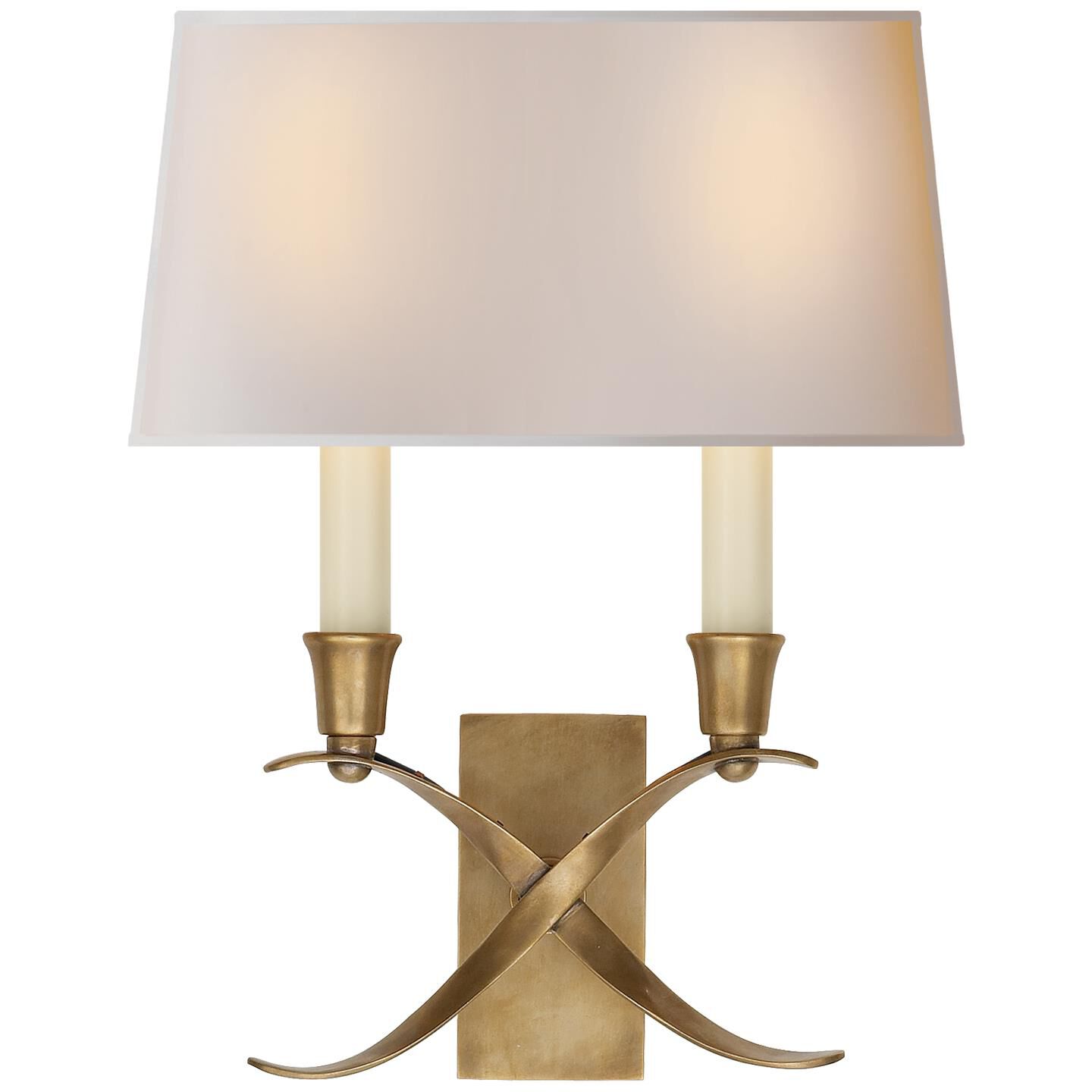 Chapman & Myers Cross Bouillotte 12 Inch Wall Sconce by Visual Comfort Signature Collection - Clearance