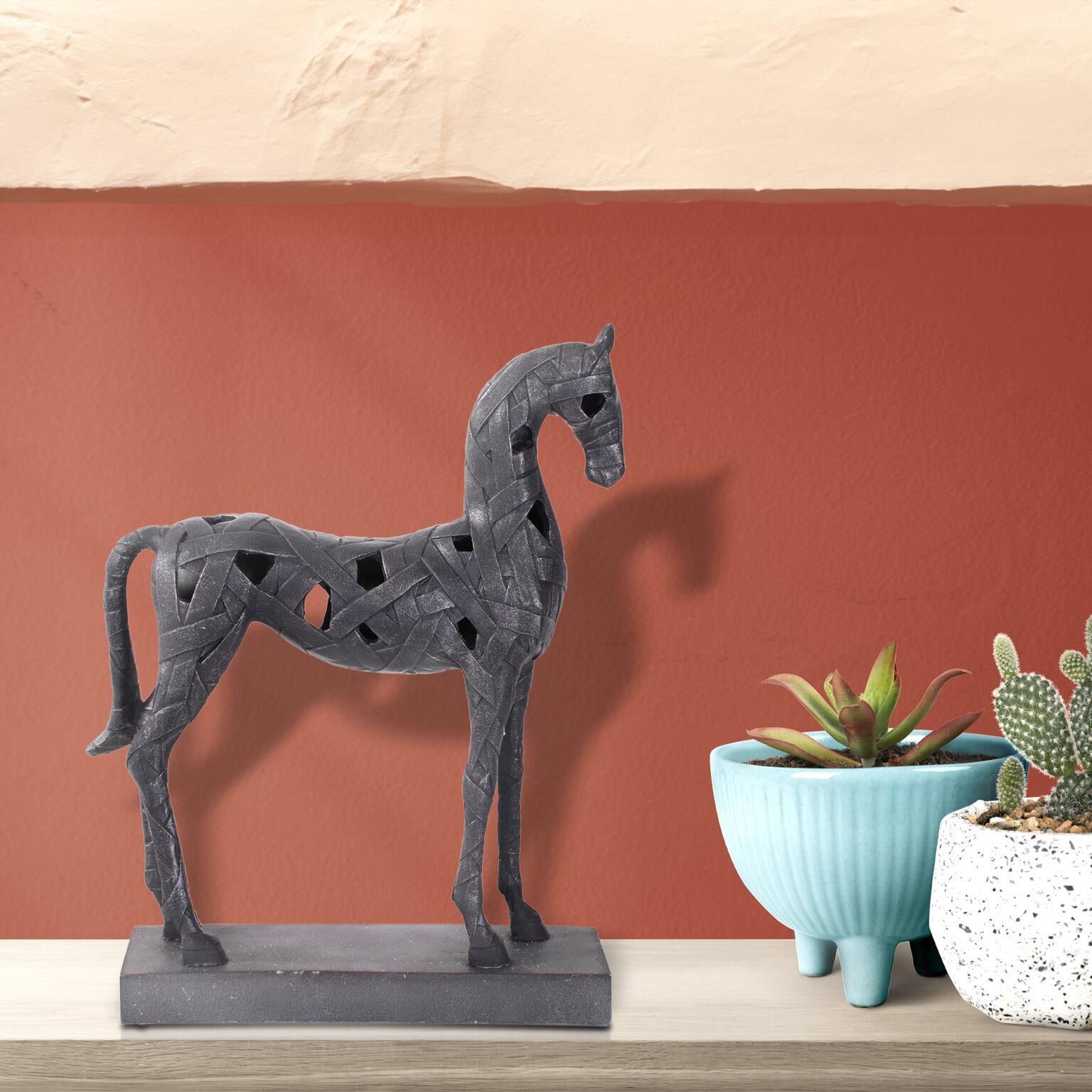 Black Stallion Sculpture by Howard Elliott Collection