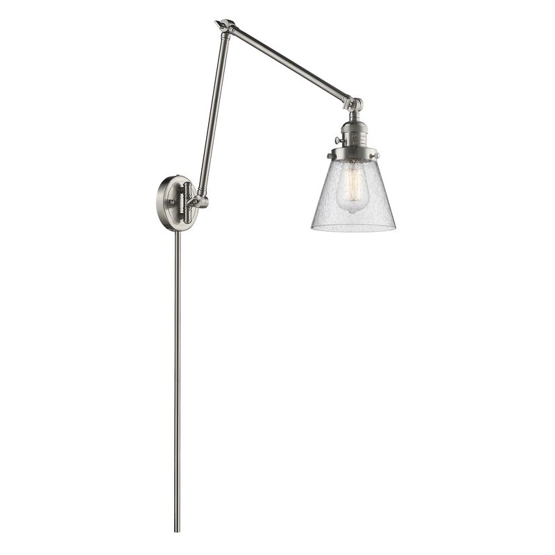 Bruno Marashlian Small Cone Wall Swing Lamp by Innovations Lighting