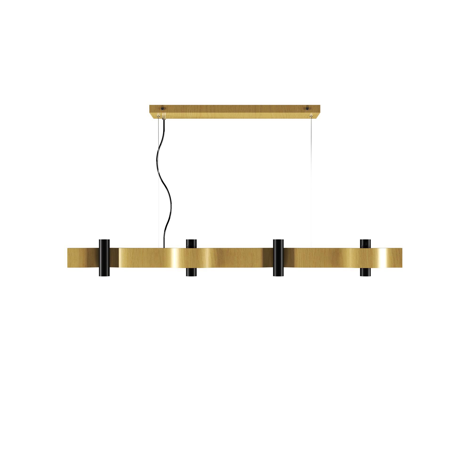 Shown in Organic Gold finish and 0.0 glass and No shade