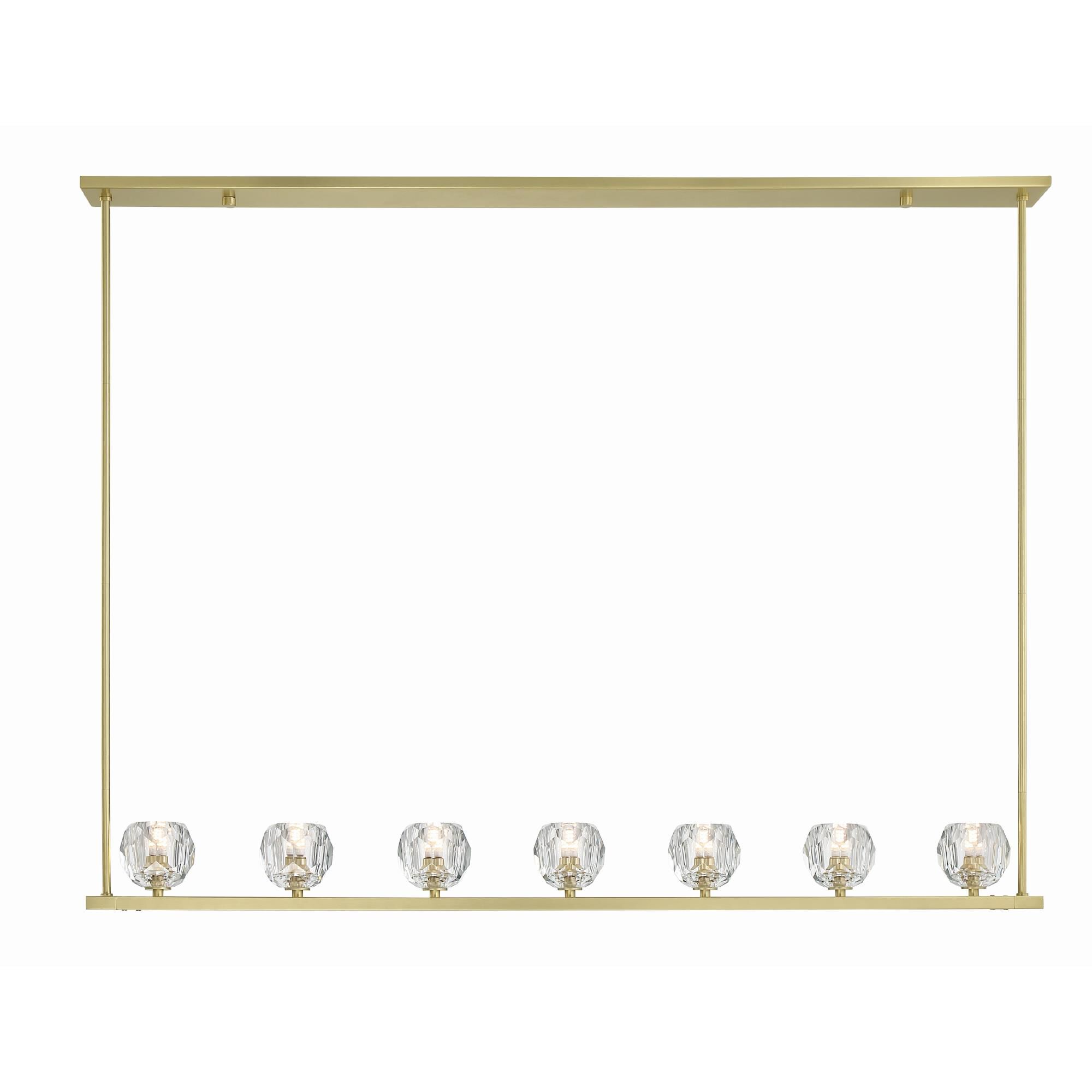 Shown in Soft Brass finish and Faceted Cut crystal and Crystal glass and Crystal shade